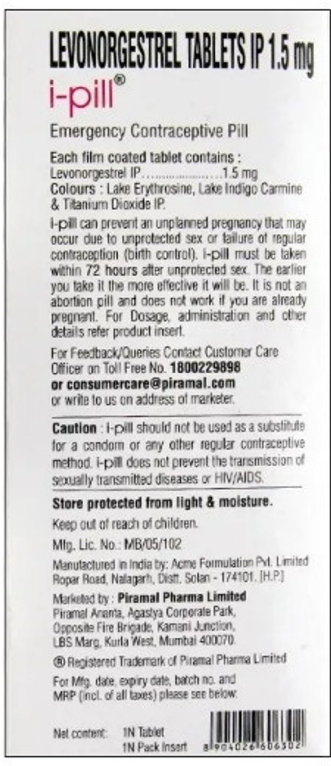 Image of i-pill Emergency Contraceptive Pill Tablets