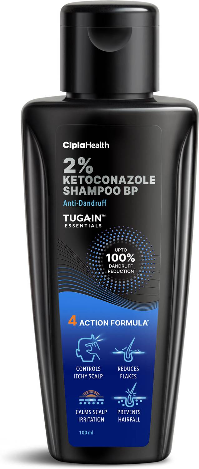 Tugain Essentials 2% Ketoconazole Anti-Dandruff Shampoo 100ml - Image 1
