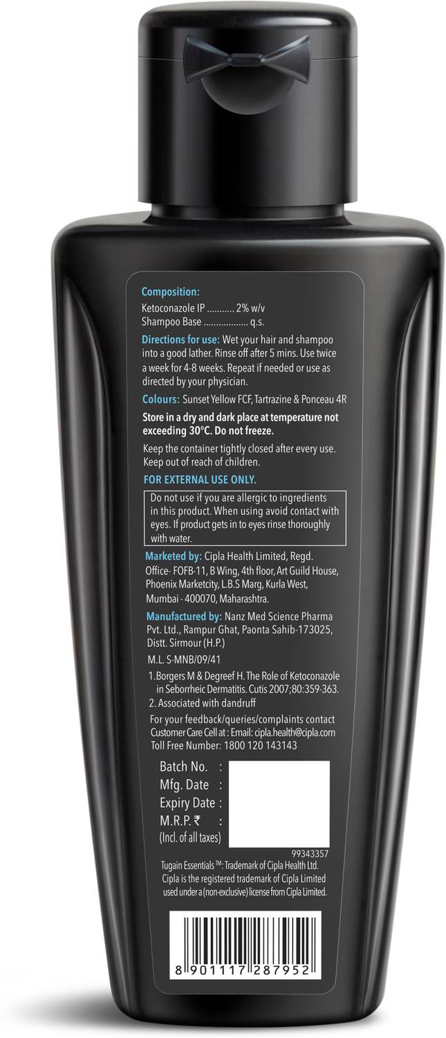 Tugain Essentials 2% Ketoconazole Anti-Dandruff Shampoo 100ml - Image 2