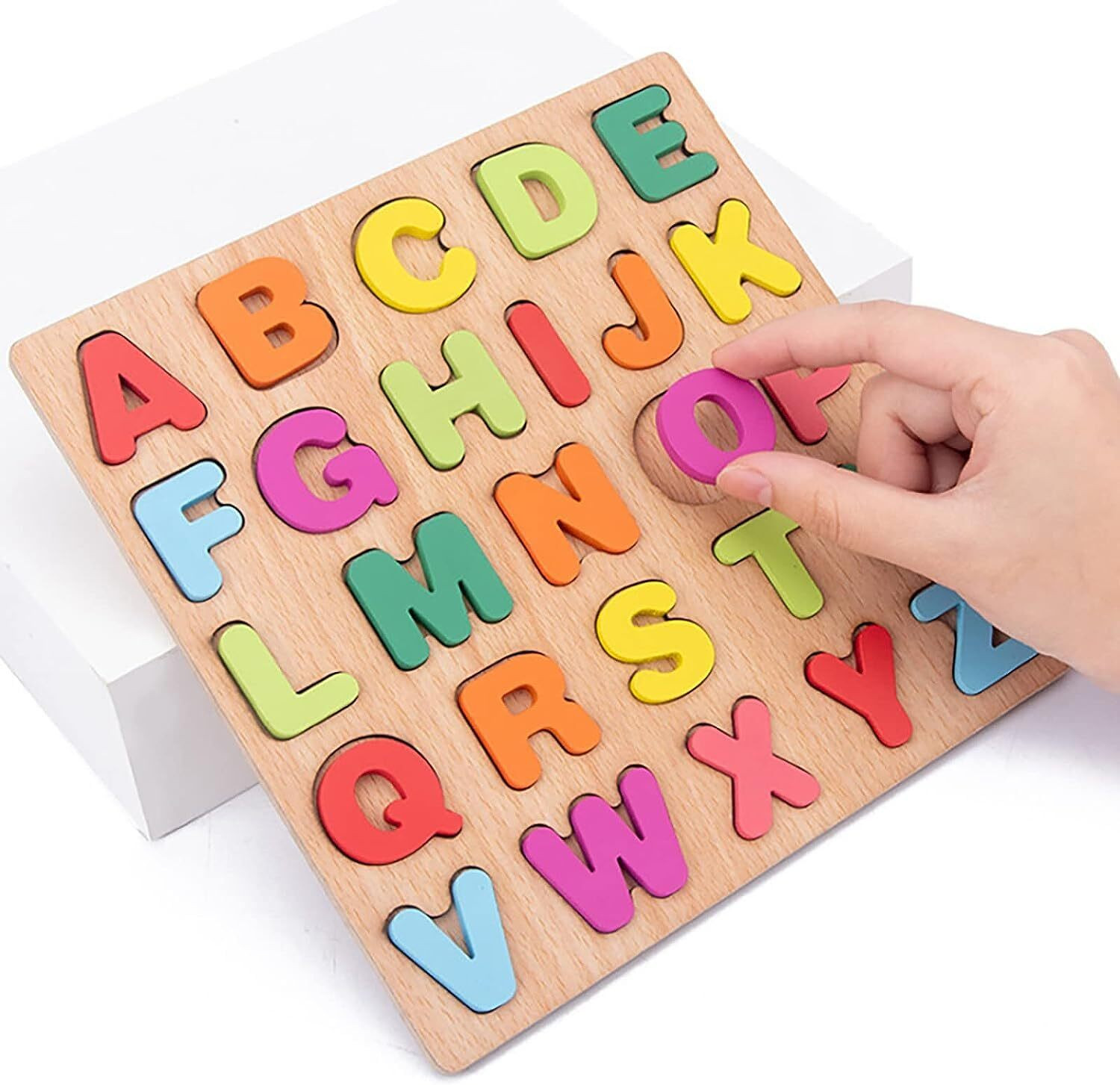 Image of ZEQTOS 3in1 Wooden Learning Educational ABCD Board for Kids Activity Toys for Toddlers