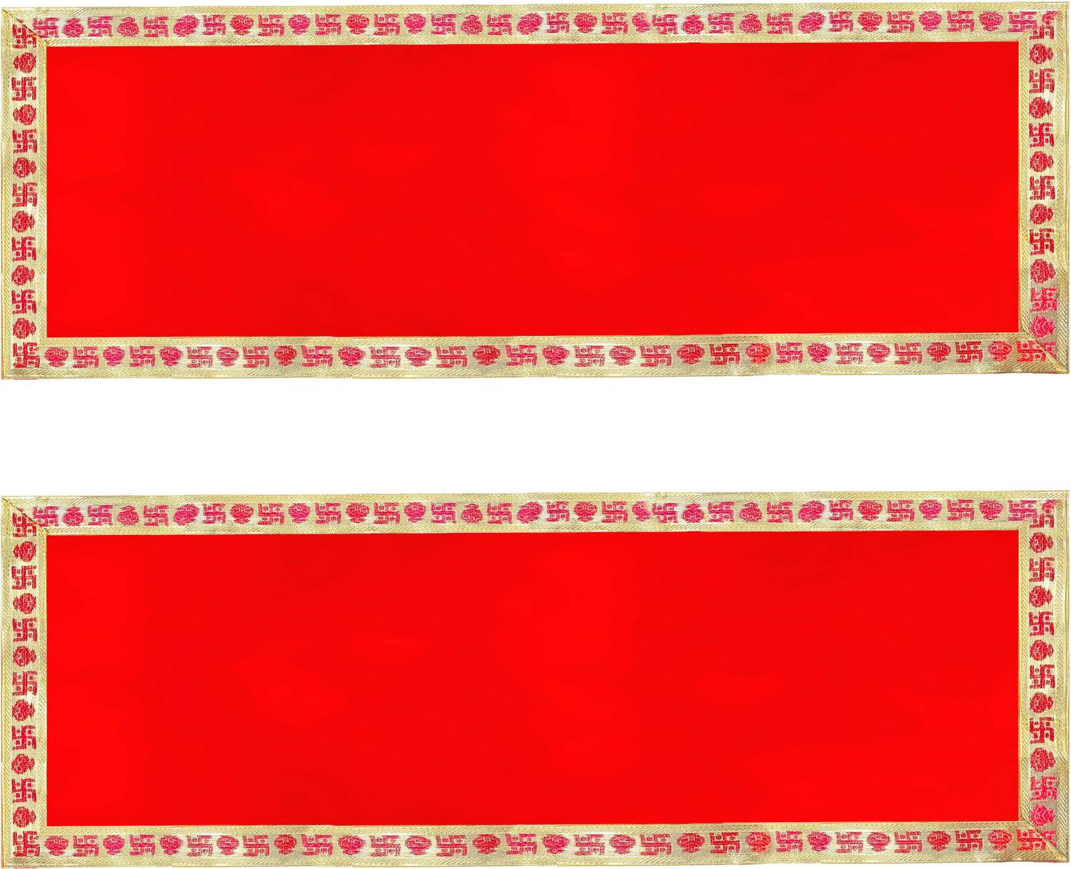 Shri Ganesh Poshak Velvet Red Puja Aasan Cloth 10x30 Inch - Image 3