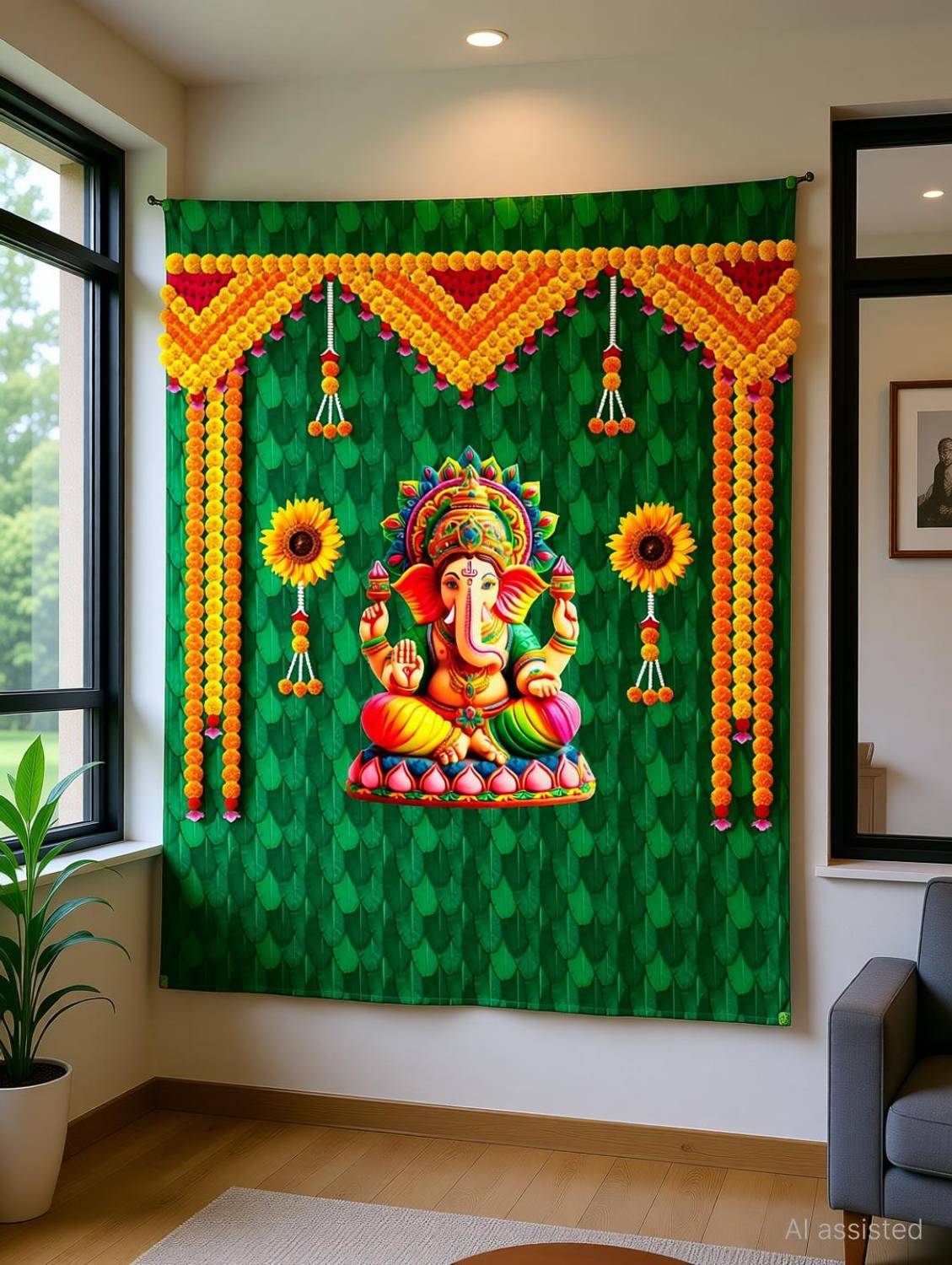 Blimp banana backdrop decoration cloth for wall background backdrop for photography