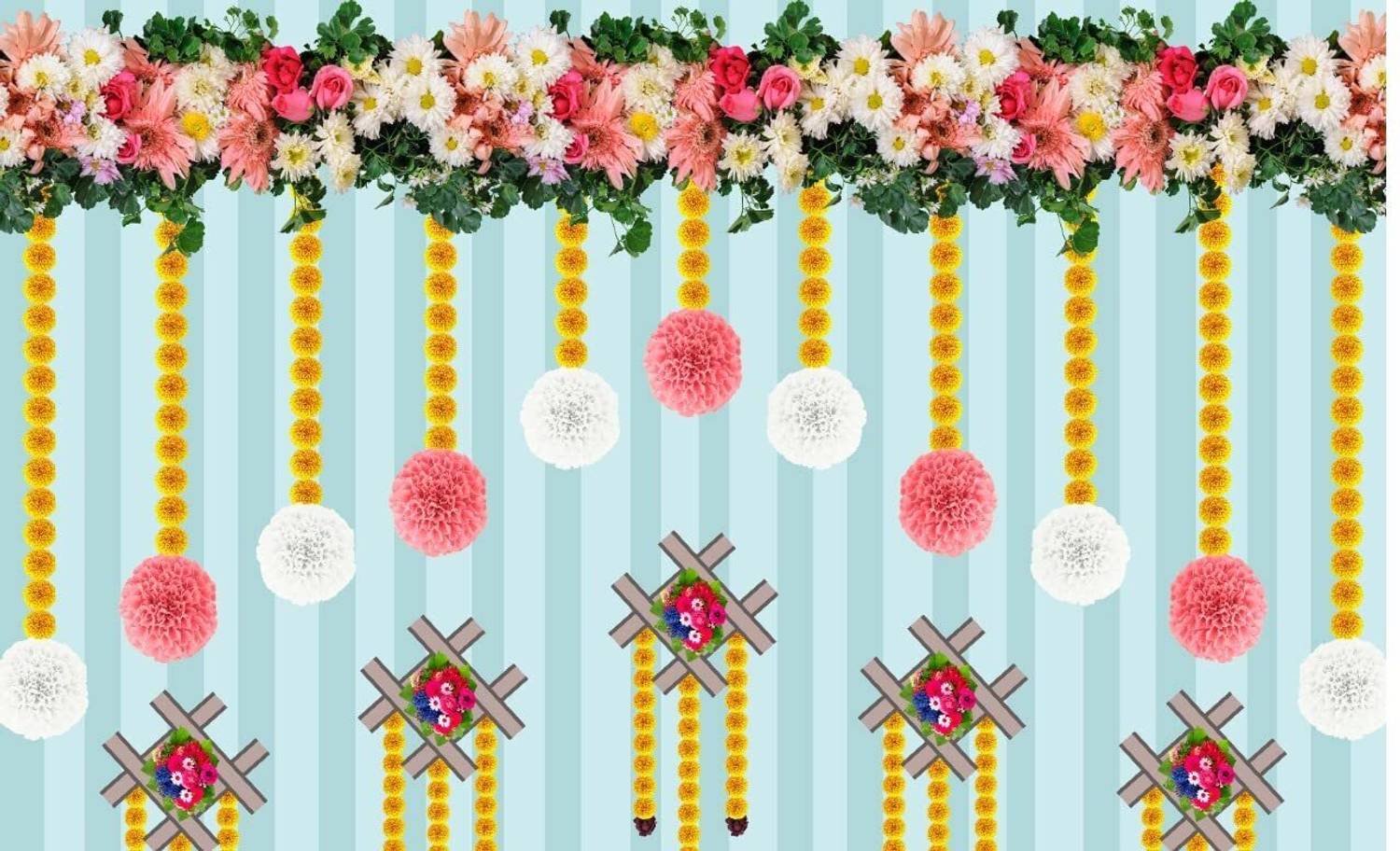 Ashvath Decorative Backdrop Cloth Altar Cloth