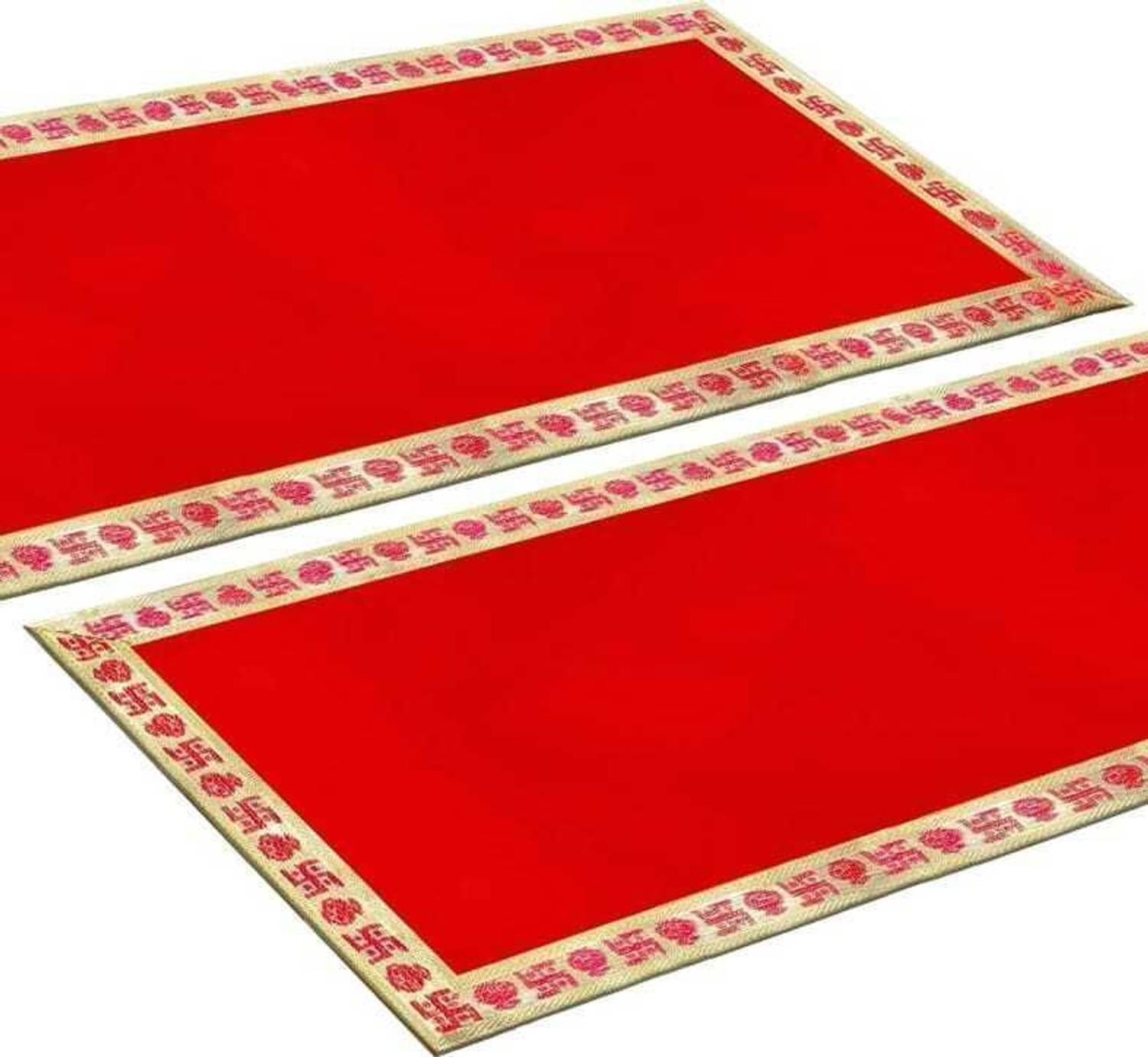 Shri Ganesh Poshak Velvet Red Puja Aasan Cloth 10x30 Inch - Image 5