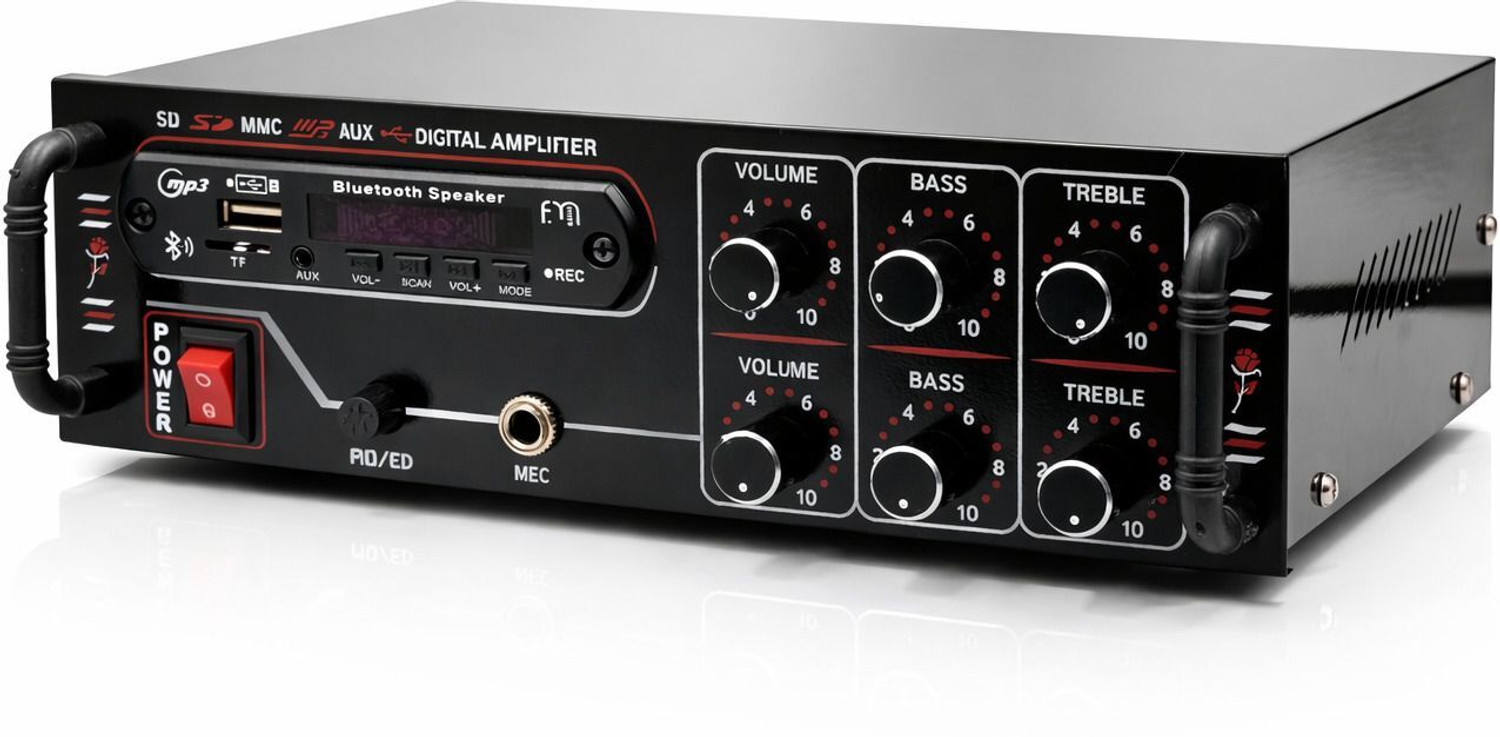 Image of Night Guard Amplifier 5000 W Bluetooth dj speaker machine, AUX /MIC Input /USB /SD Card, Remote 120 W AV Power Amplifier