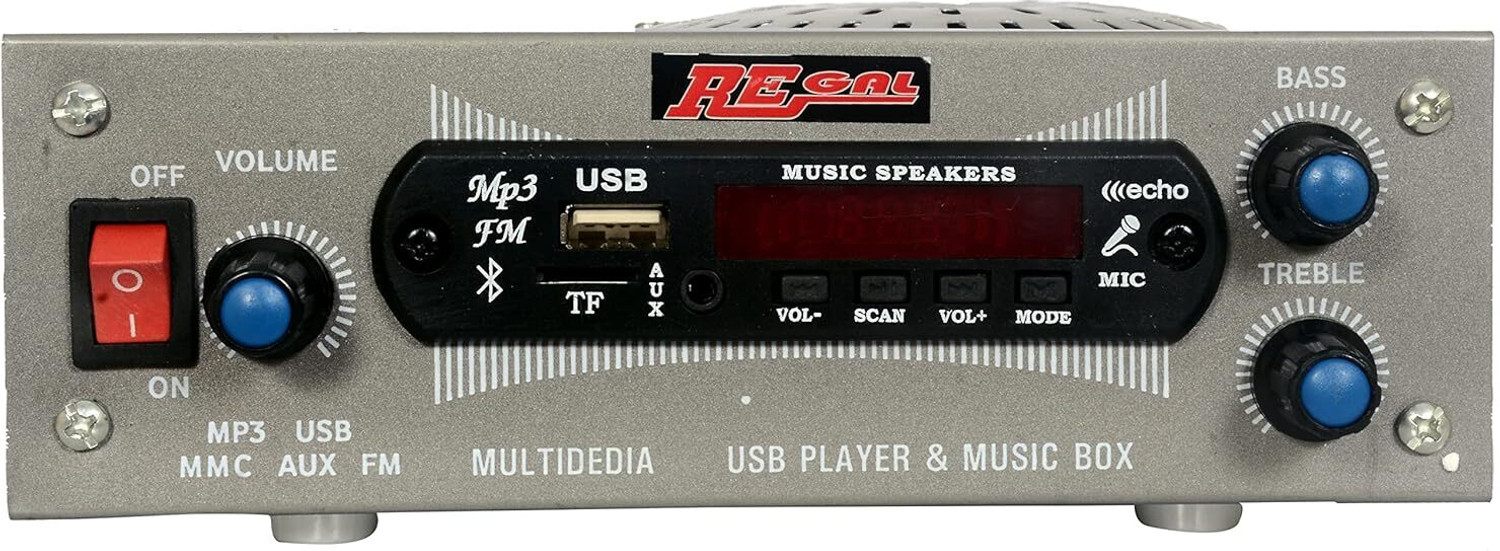Image of Rashri MP3 Player with Speaker inbuilt BT, AUX, MMC 50 W AV Power Amplifier
