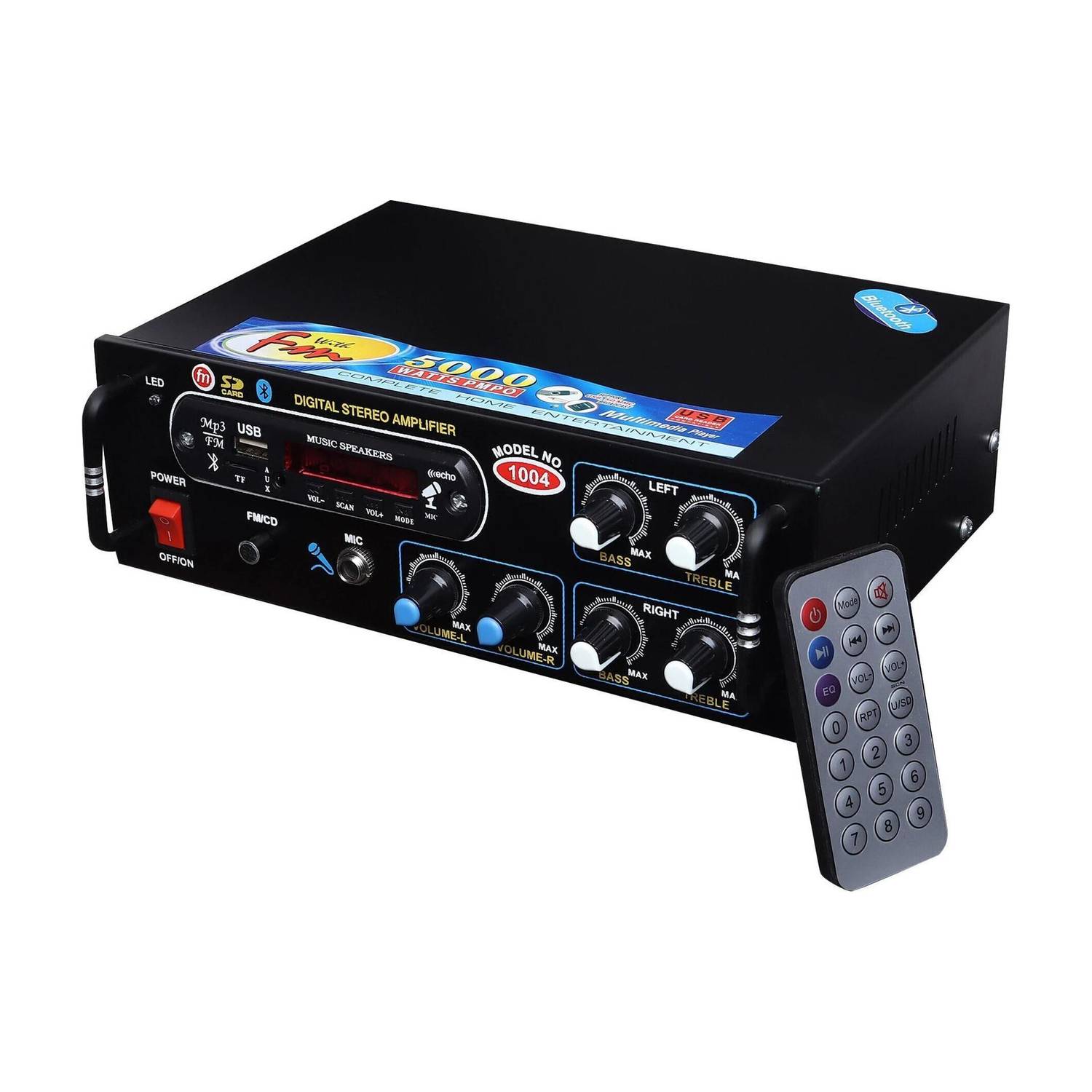 HOUSE OF COMMON 1004 BLUETOOTH USB AUX FM With Mic Slot 160 W AV Control Amplifier