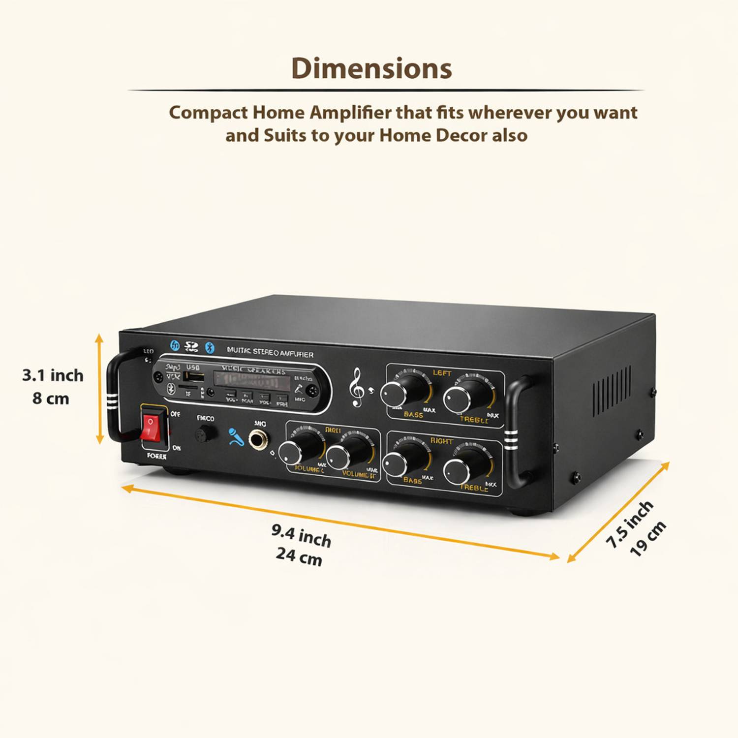 Night Guard 4440 IC DJBluetooth home amplifier,FM radio,Remote,USB