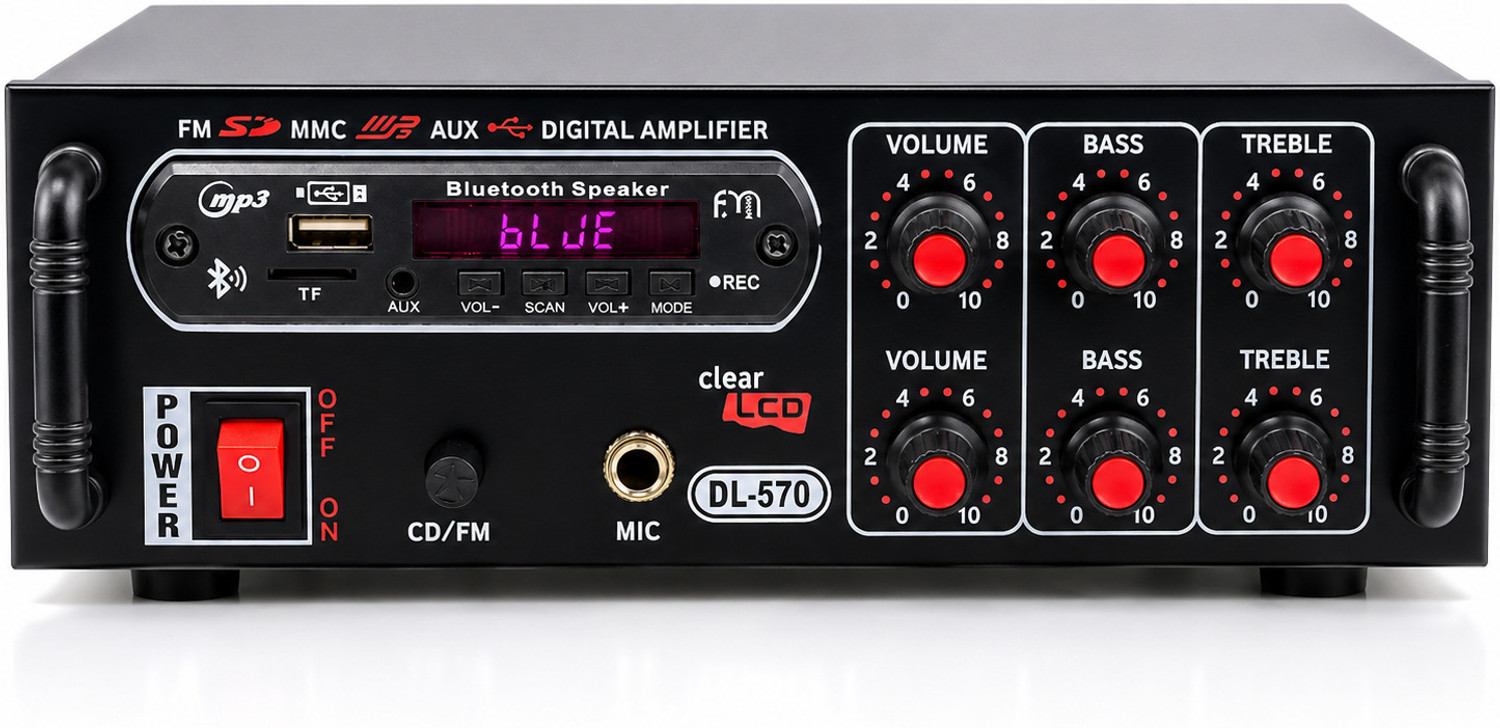 Image of ain Bluetooth Amplifier Dj Speaker Machine 5000 W,audio player, USB /SDFM Radio 120 W AV Power Amplifier