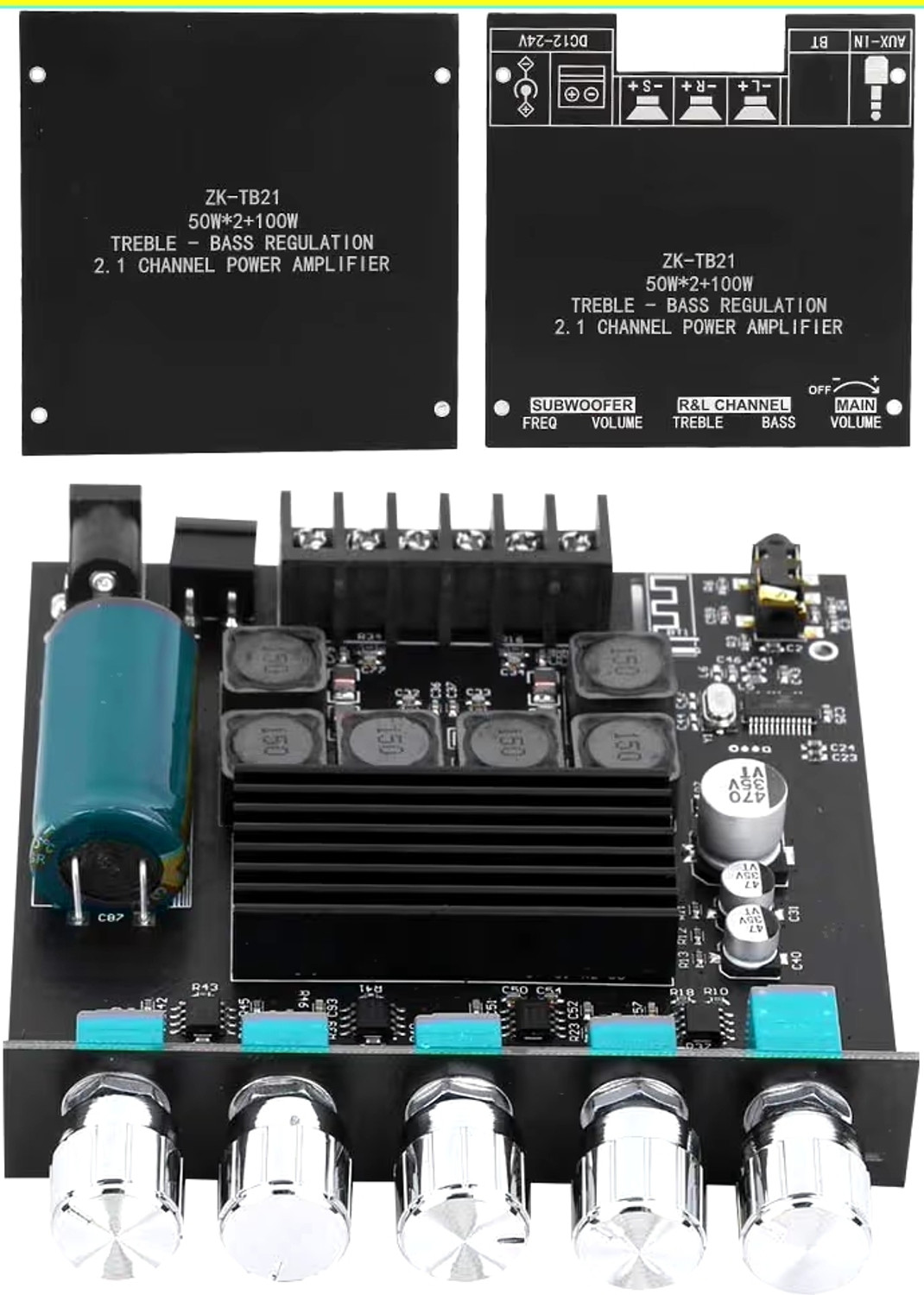 Image of WALFRONT ZK-TB21 200 W AV Power Amplifier