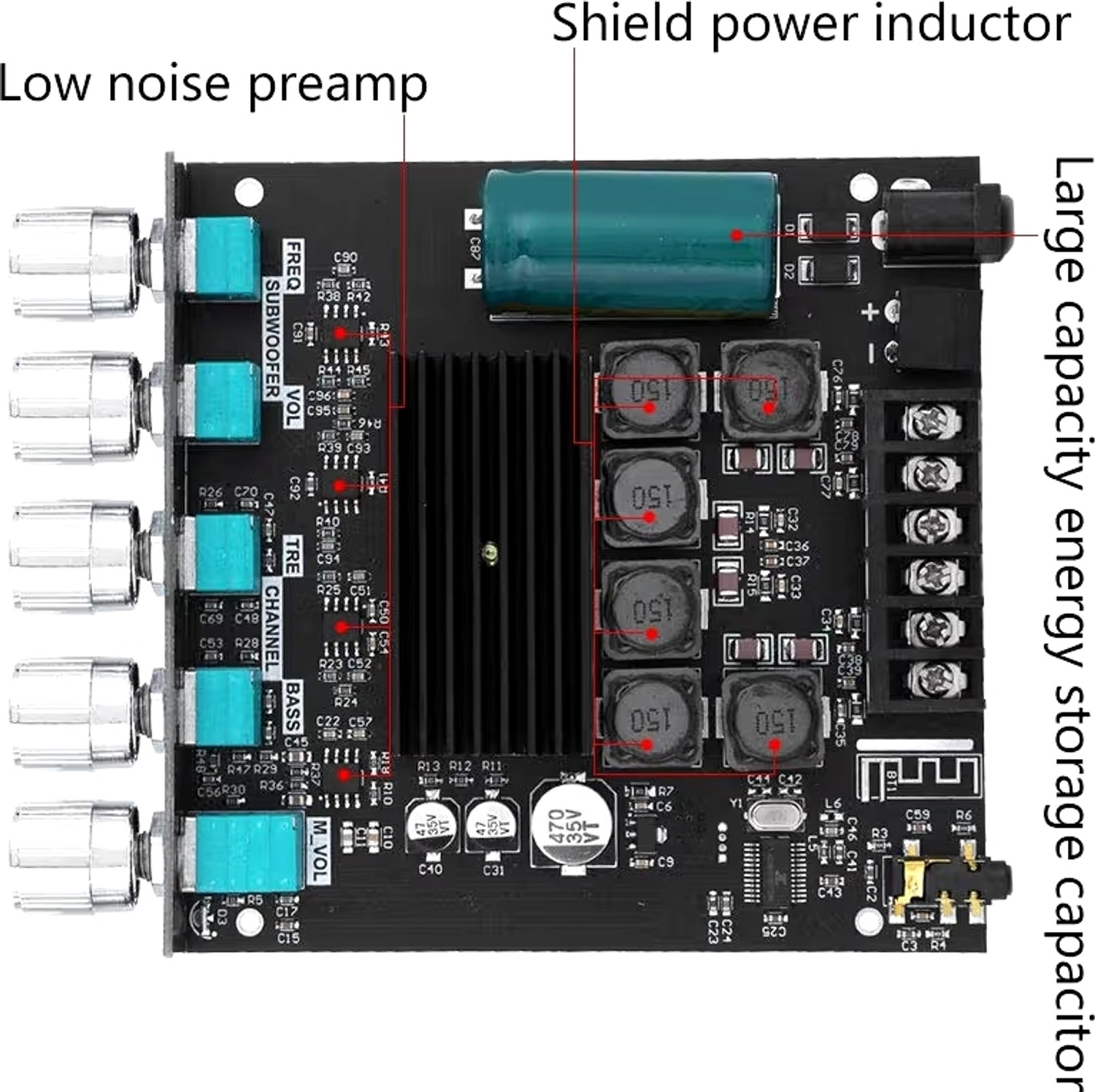 Image of WALFRONT ZK-TB21 200 W AV Power Amplifier