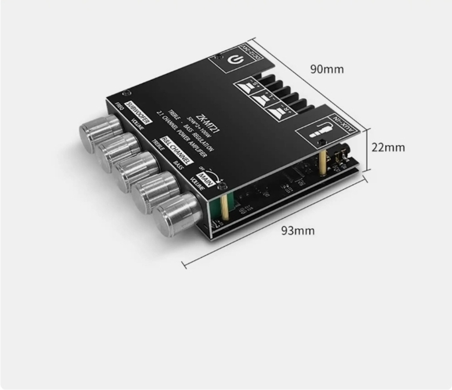 Image of Wuzhi ZK - MT21, 50W*2 +100W Class D 200 W AV Control Amplifier