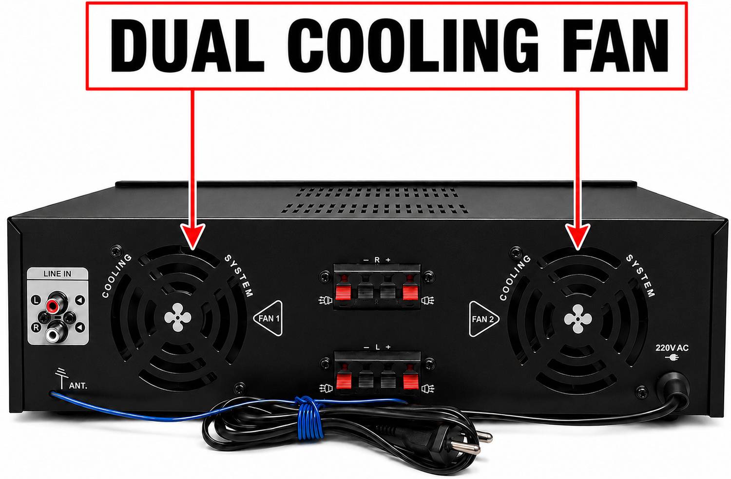 JS PRO JP 8008 200W AV Control Amplifier - Image 2