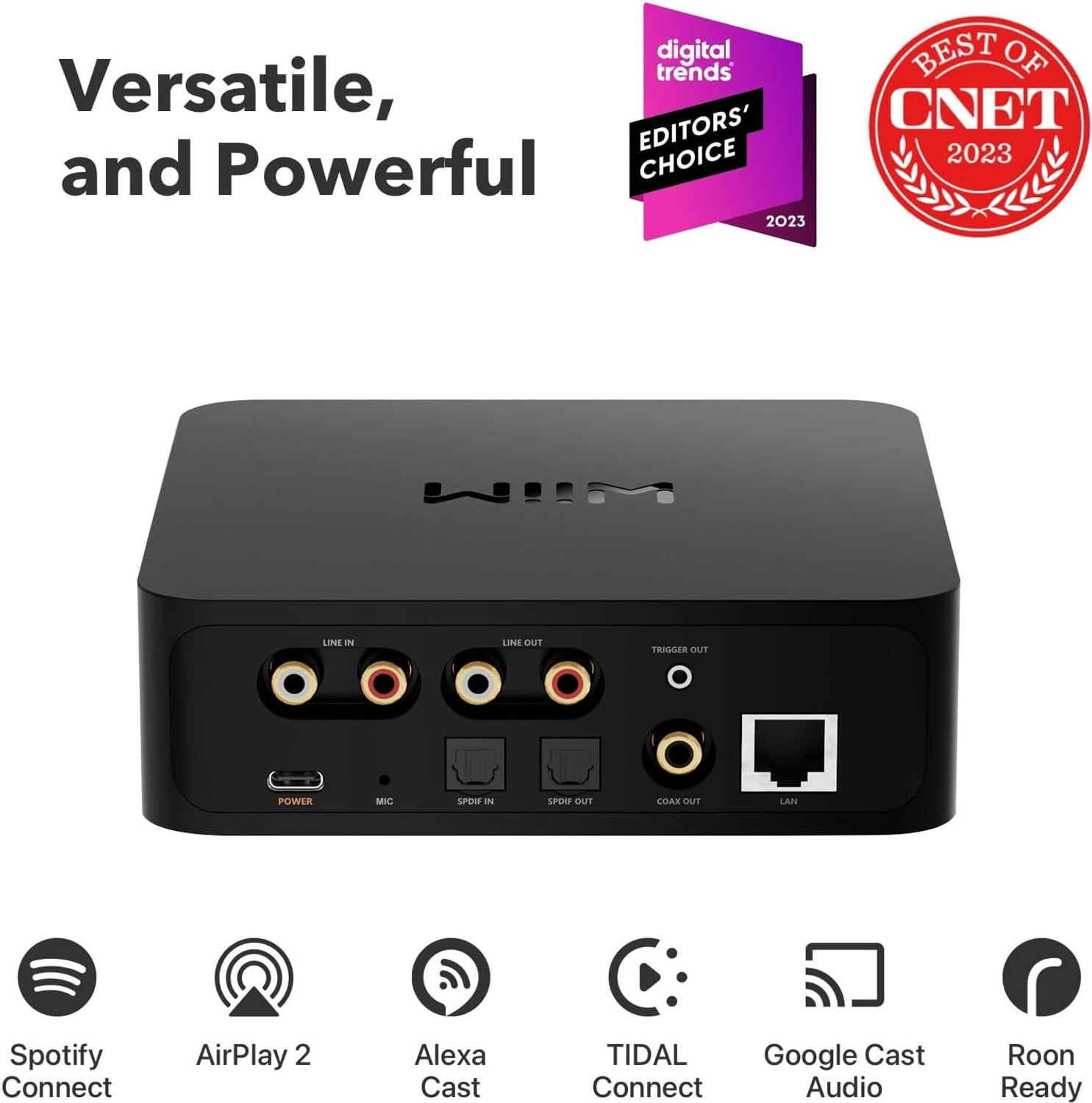 Image of Wiim Pro AirPlay 2 Receiver, Google Cast Audio, WiFi Multiroom Streamer Compatible 1.5 W AV Control Receiver