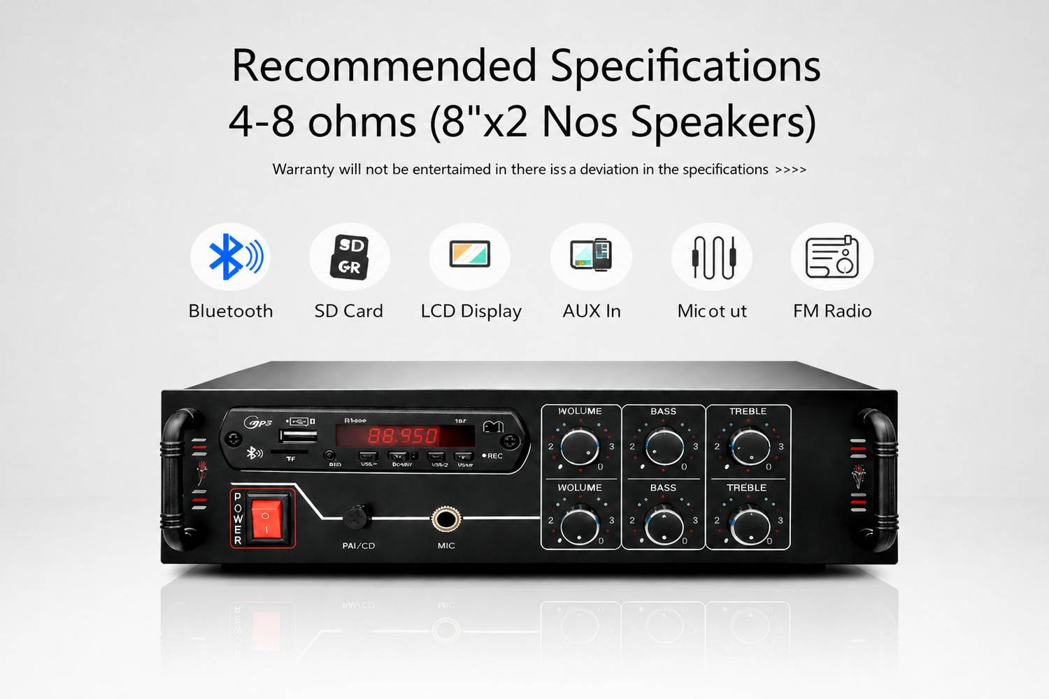 iSound 4440 5000W Bluetooth Amplifier - Image 3