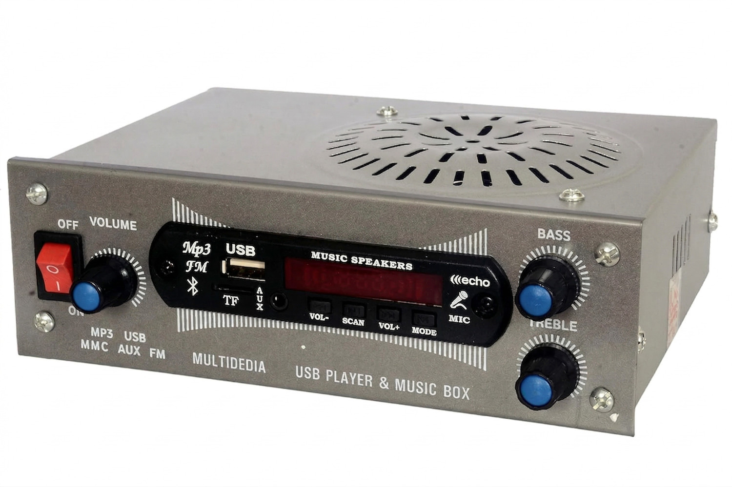 Image of Rashri MP3 Player with Speaker inbuilt BT, AUX, MMC 50 W AV Power Amplifier
