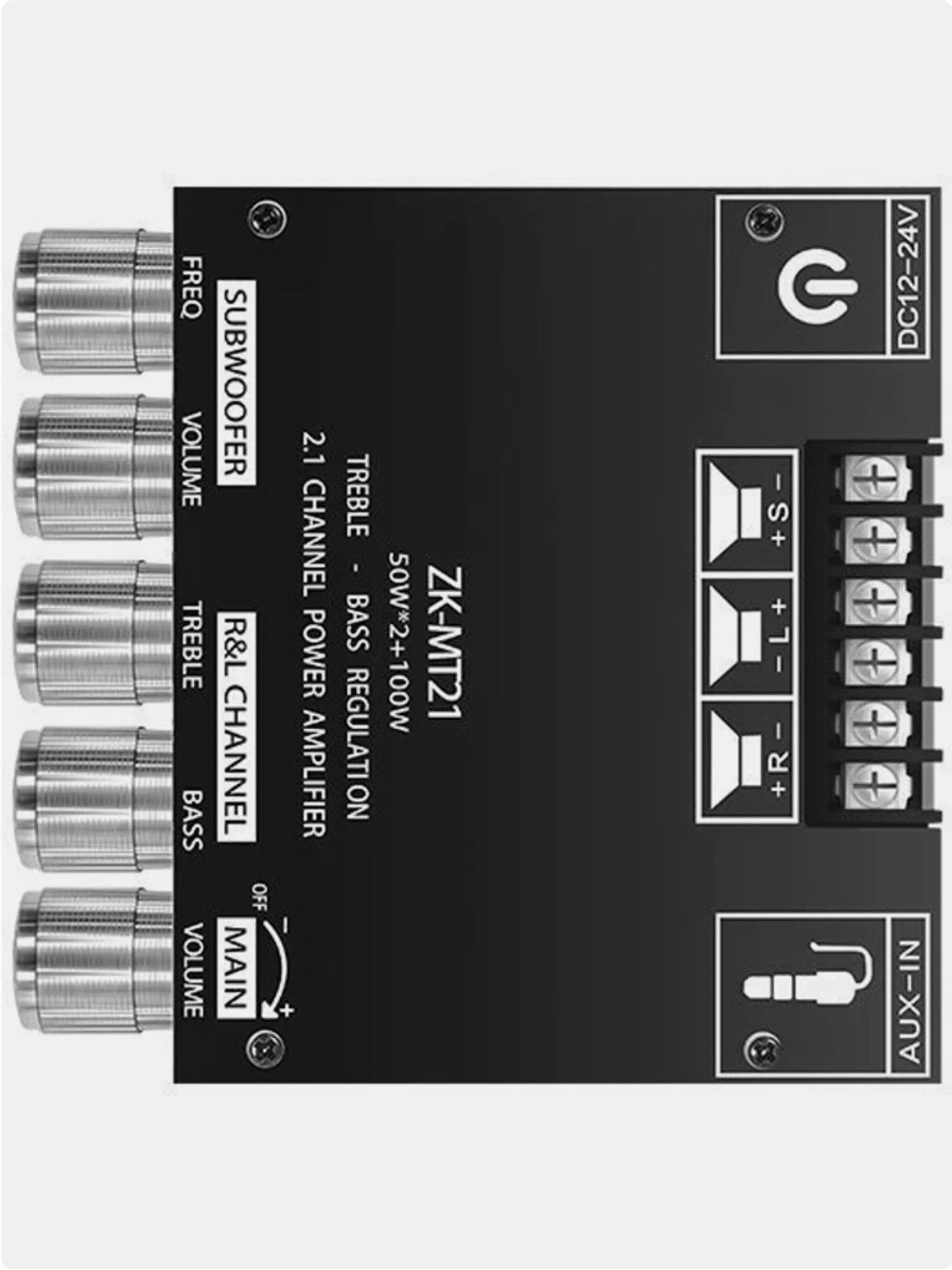 Image of Wuzhi ZK - MT21, 50W*2 +100W Class D 200 W AV Control Amplifier