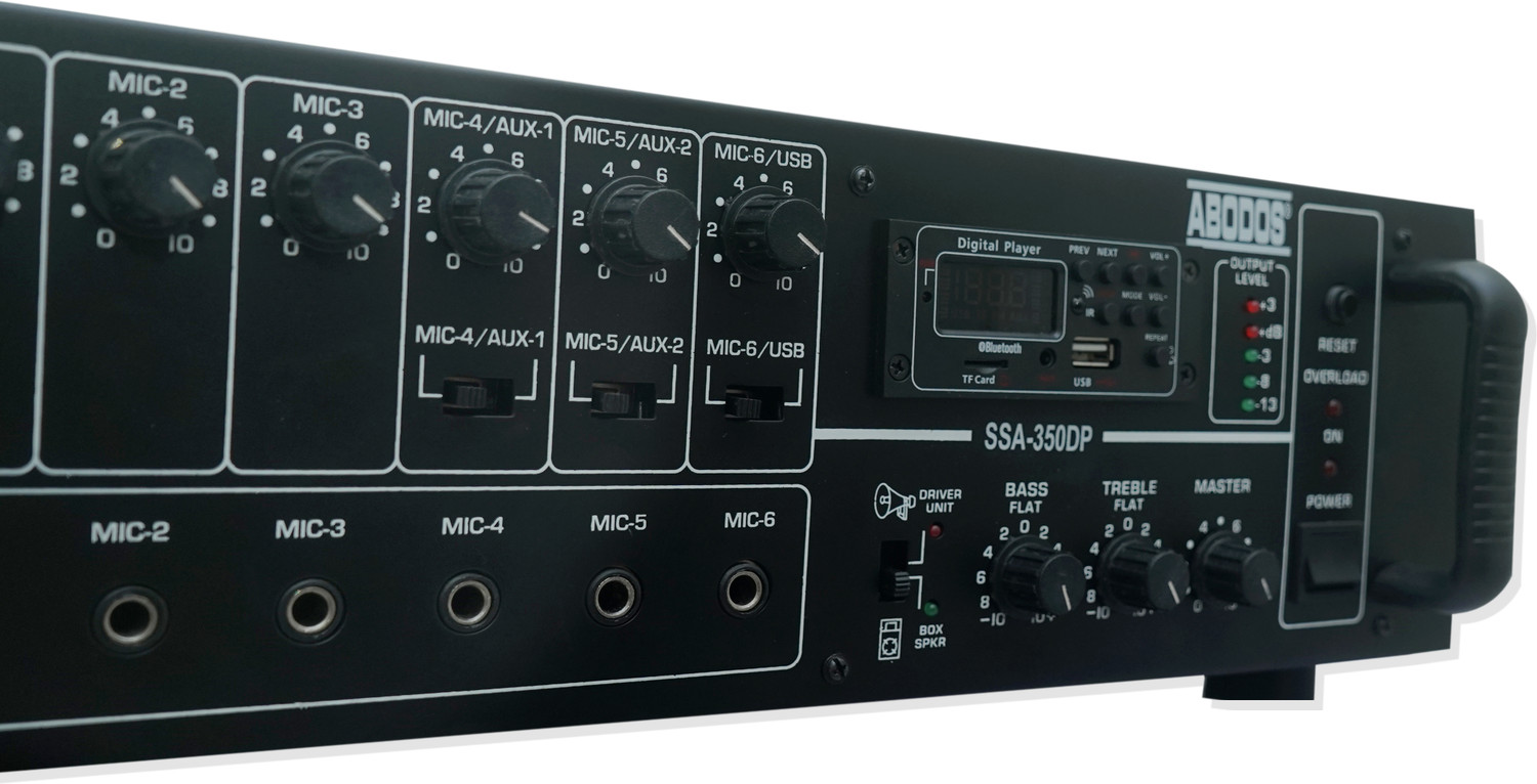 Image of ABODOS PROFESSIONAL SSA-350DP POWER PA AMPLIFIER WITH FAN AND MEDIA CON TROLLER 350 W AV Power Amplifier