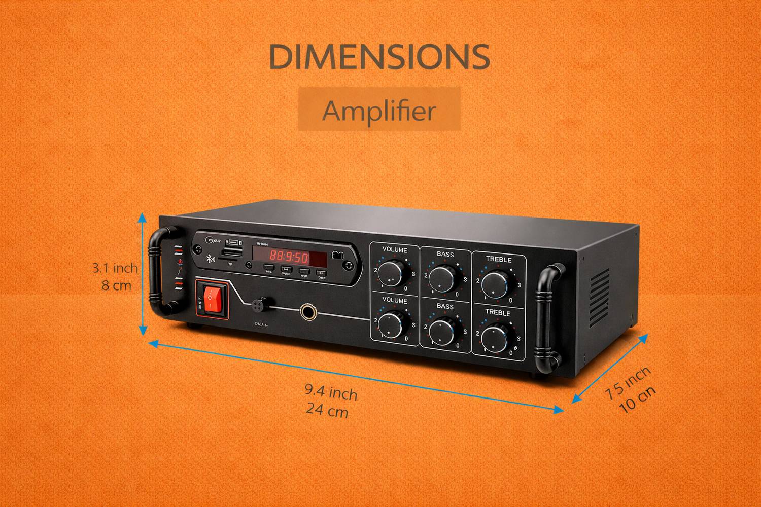 Night Guard Amplifier 5000W Bluetooth DJ Speaker 8 L - Image 4