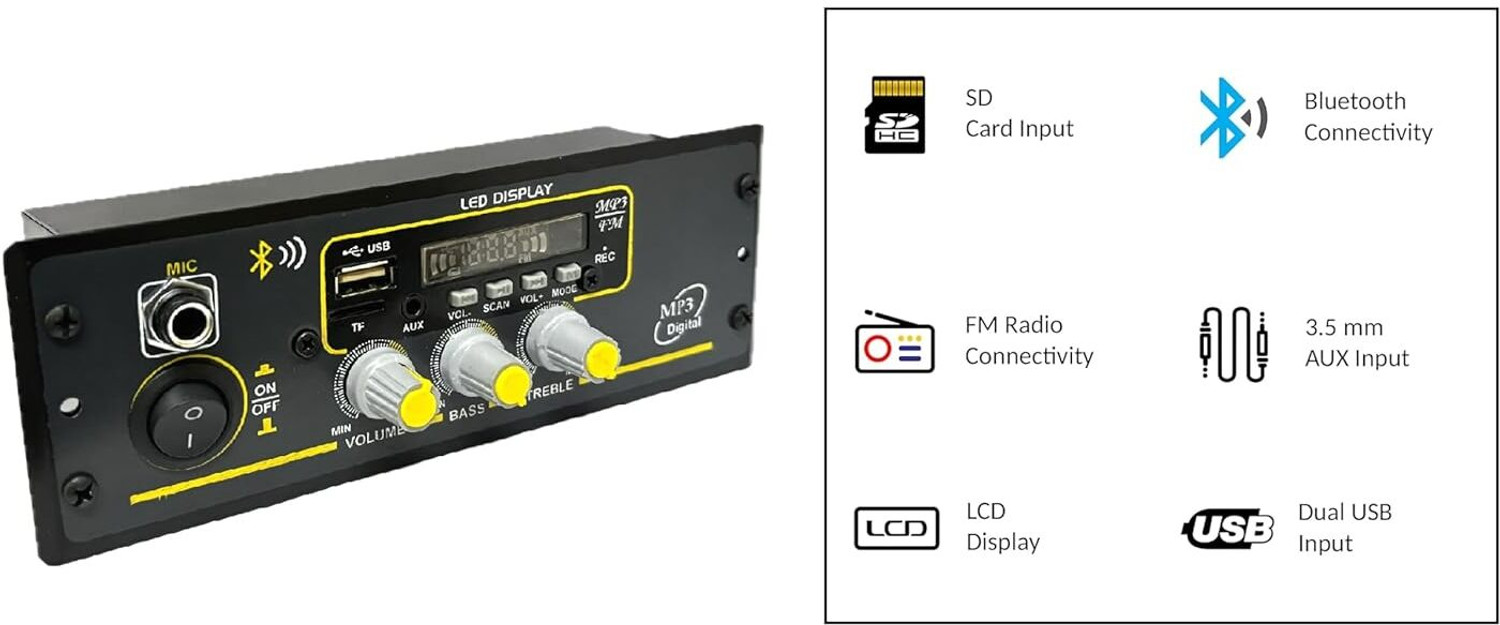 Image of TECH-LOBBY MIC CAR STERIO 200 W AV Power Amplifier