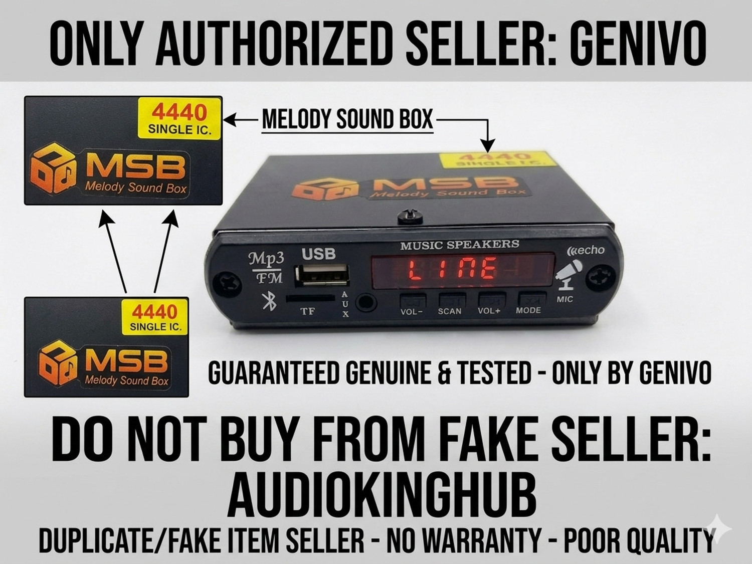Image of MSB MINI AMPLIFIER FOR ALL TYPES OF E RICKSHAW , HOME , TEMPO AND TRUCK 12 W AV Control Amplifier