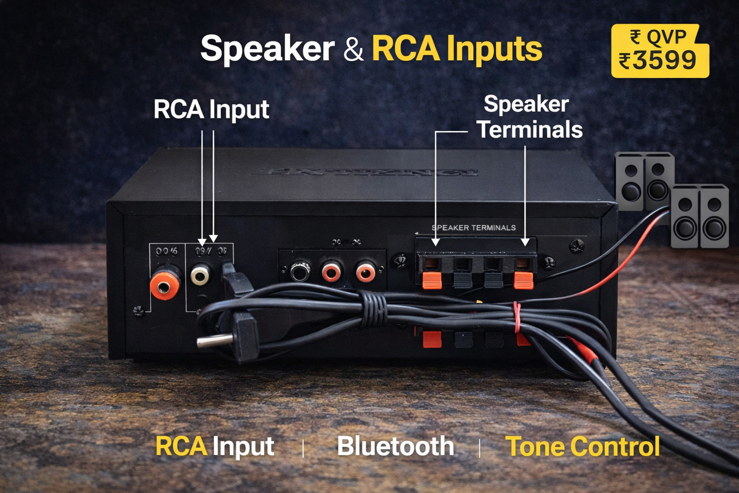 Image of KAXTANG DJ vistara 1002BT Full Black Digital Stereo With BT / USB / SD-Card /FM /AUX 5000 W AV Power Amplifier