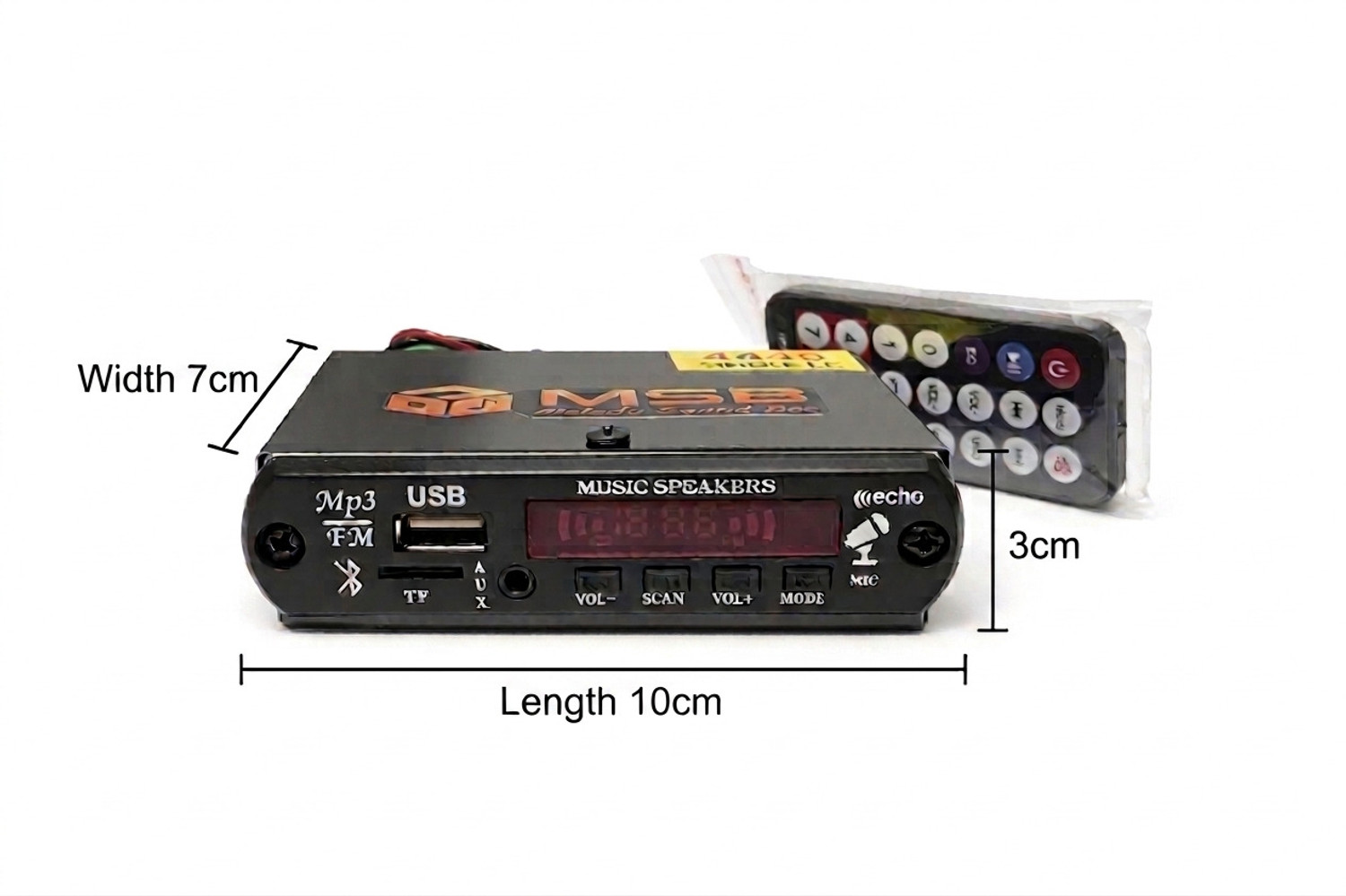 Image of MSB MINI AMPLIFIER FOR ALL TYPES OF E RICKSHAW , HOME , TEMPO AND TRUCK 12 W AV Control Amplifier