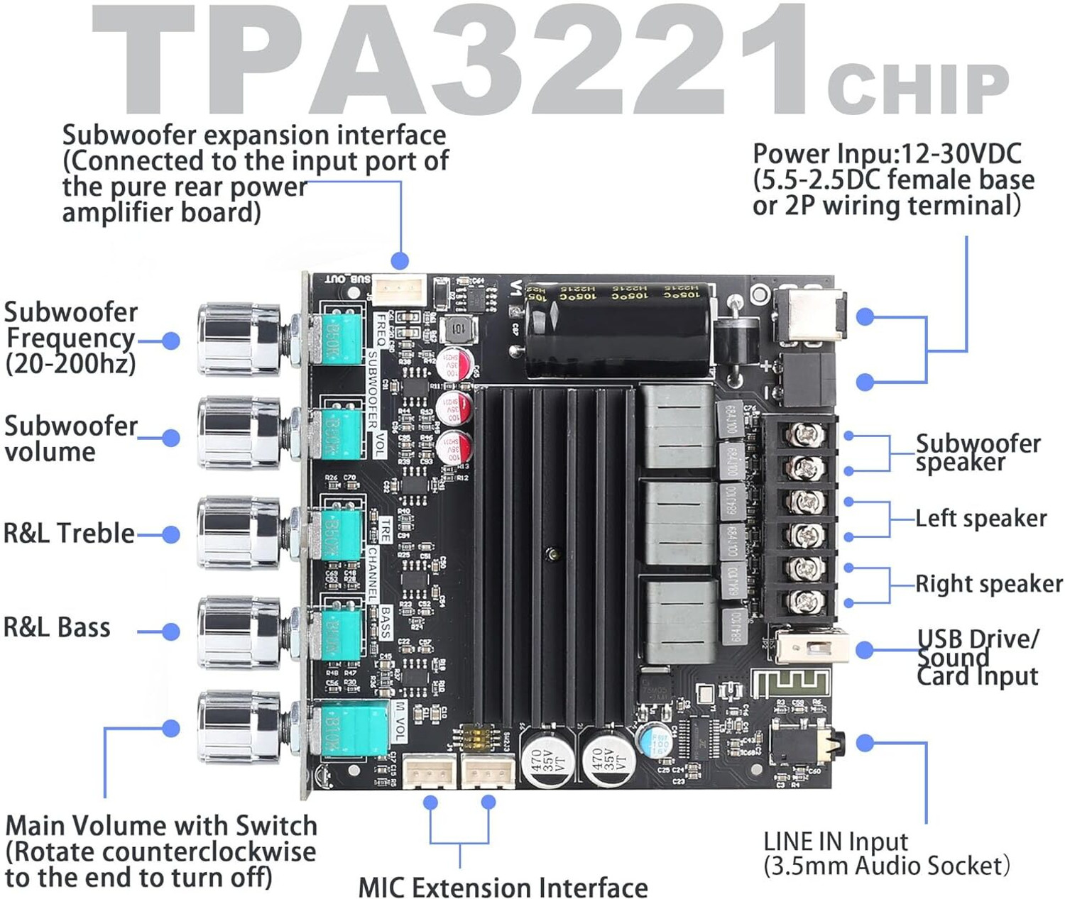 Image of Capacious Emporium CE-ZK-ST21-400W-2.1 400 W AV Power Amplifier