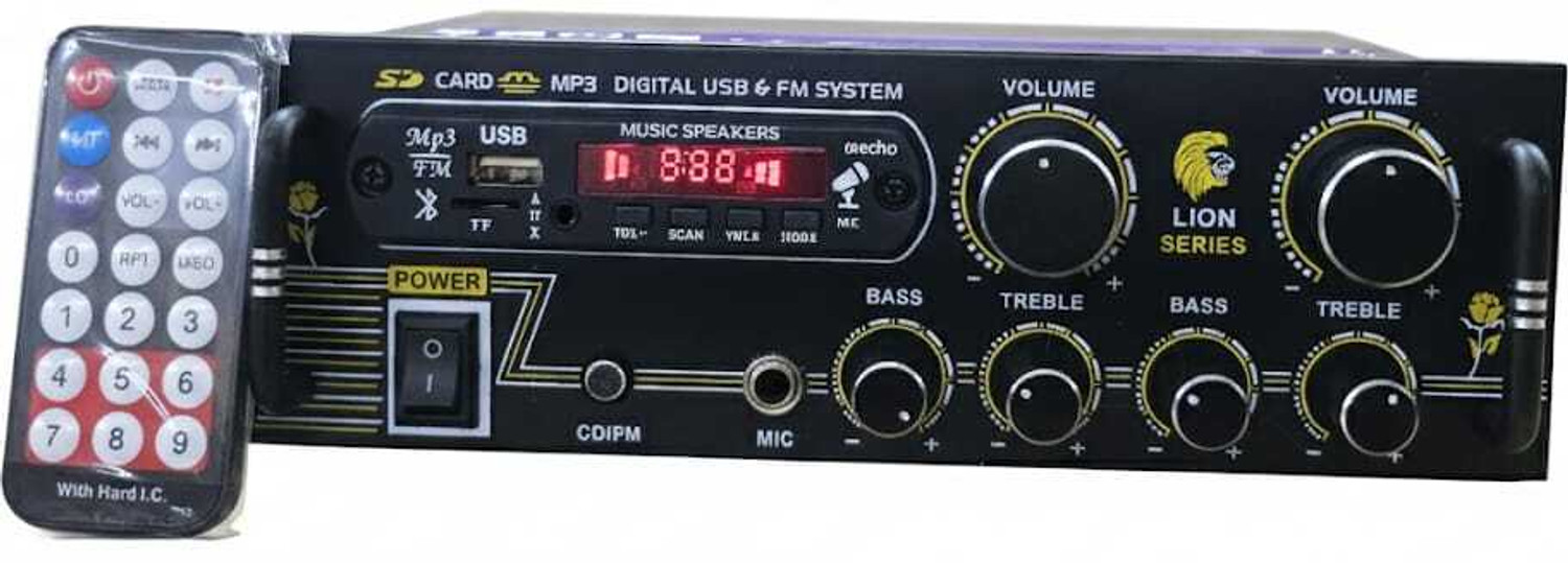 Image of D world 9001` BLUETOOTH USB AUX FM WITH MIC SLOT 160 W AV Control Amplifier