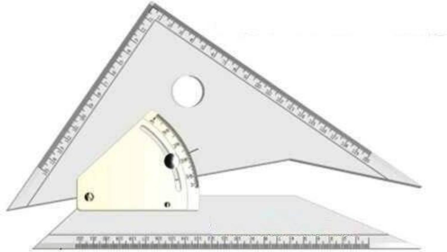 Diplomat 12" Adjustable Set Square 45-90 Degree - Image 1
