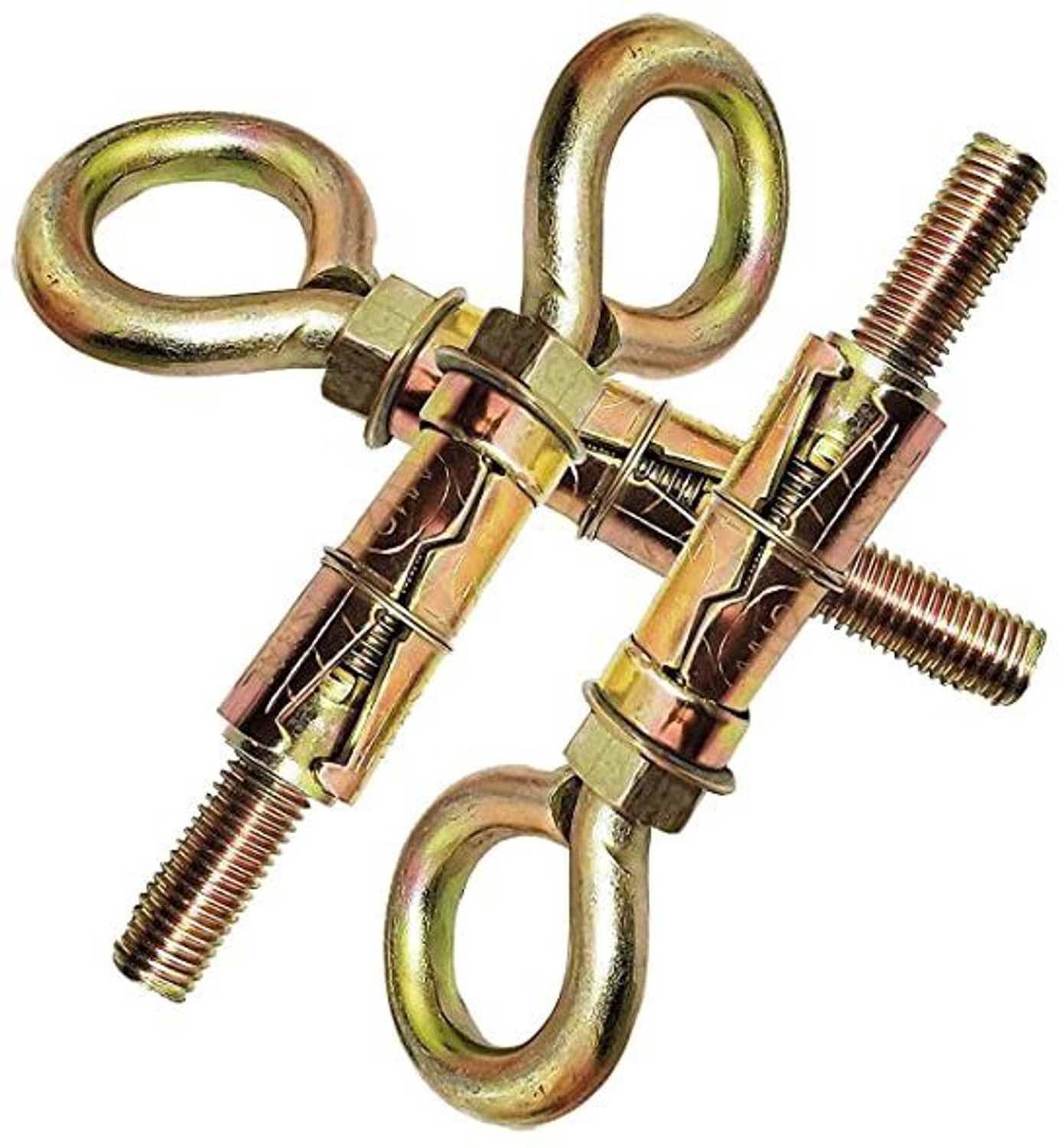 Image of Themujtaba (6mm) (12 pcs)Anchor Round Close Brass Hook Fasteners, Brass Best Hook Hollow Wall Anchor