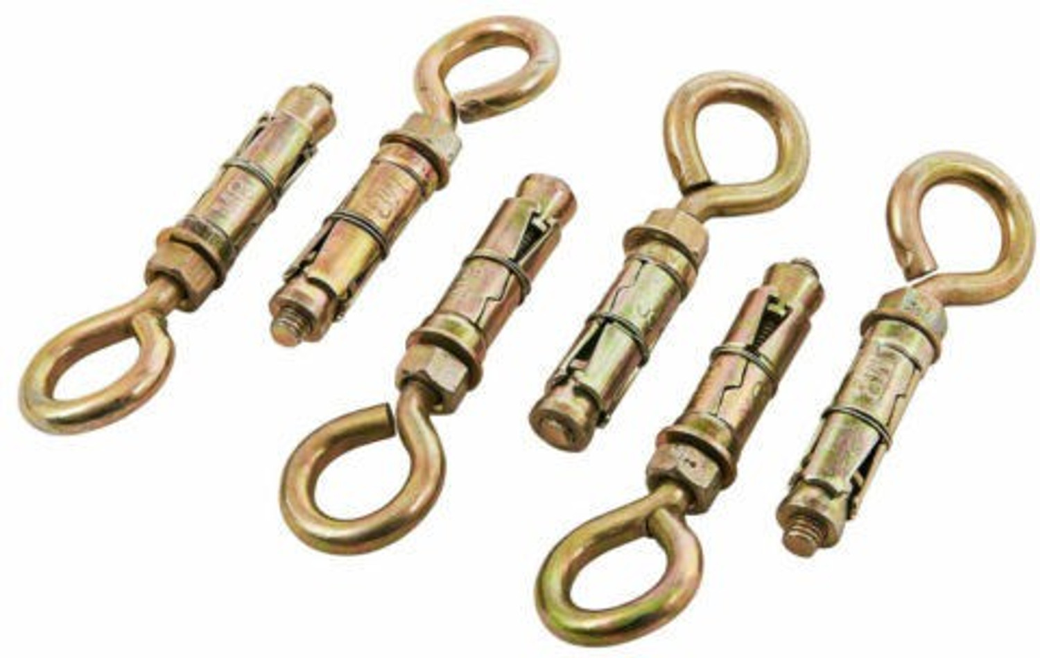 Image of Themujtaba (6mm) (12 pcs)Anchor Round Close Brass Hook Fasteners, Brass Best Hook Hollow Wall Anchor