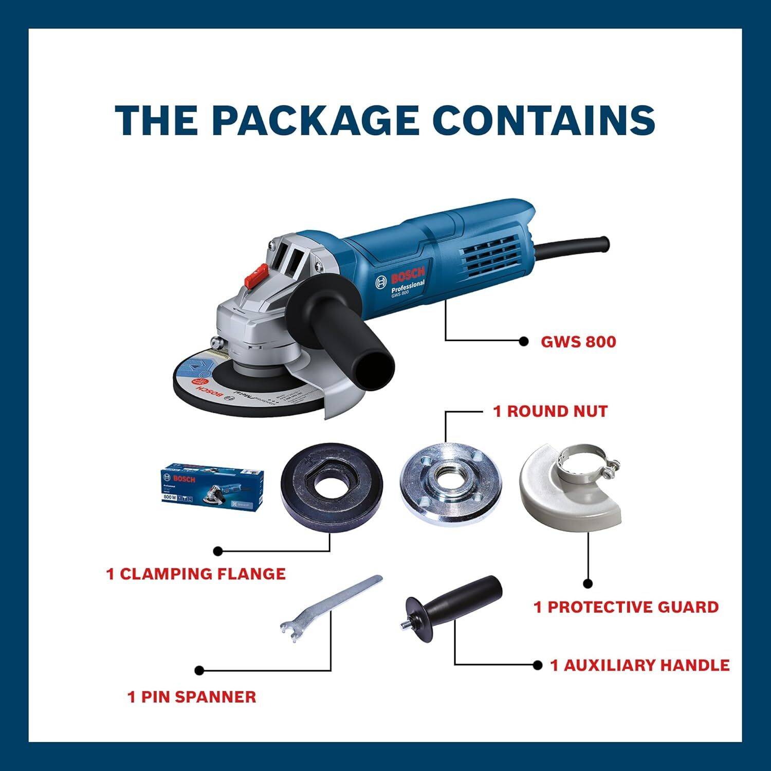 Bosch GWS 800 Professional Angle Grinder - Image 2