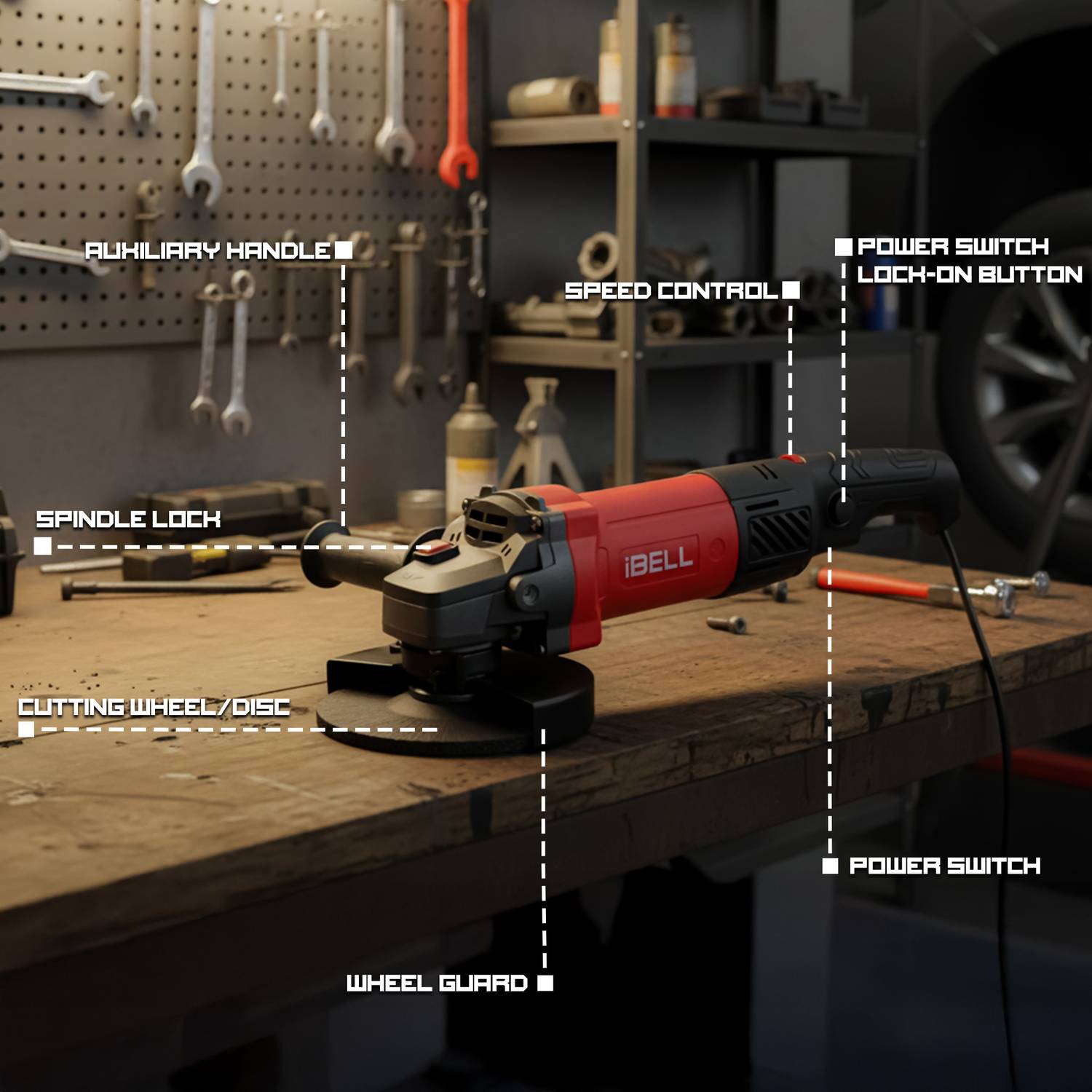 iBELL IBL AG25-06 1100W 5-inch Angle Grinder - Image 4
