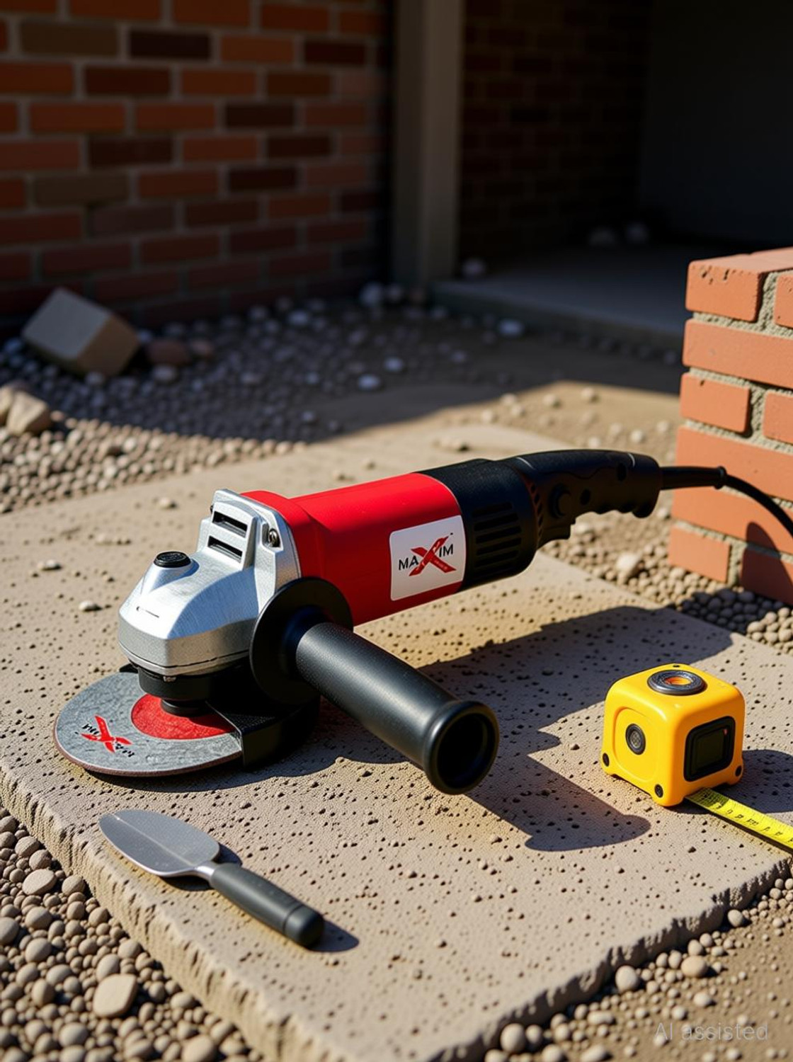 Image of RanPra LONG HANDLE 4INCH ANGLE GRINDER WITH CUTTING WHEEL Angle Grinder