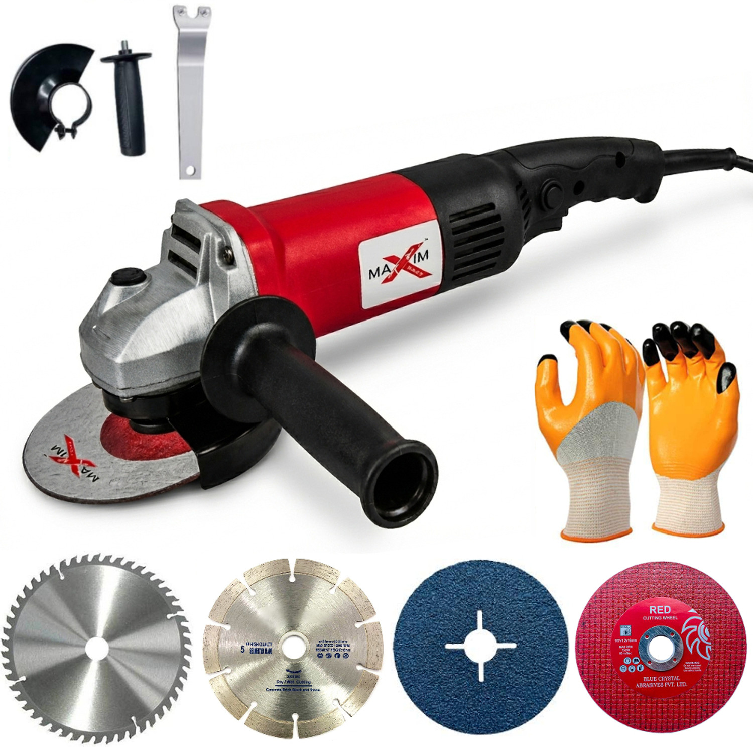 Image of RanPra LONG HANDLE 4INCH ANGLE GRINDER WITH CUTTING WHEEL Angle Grinder