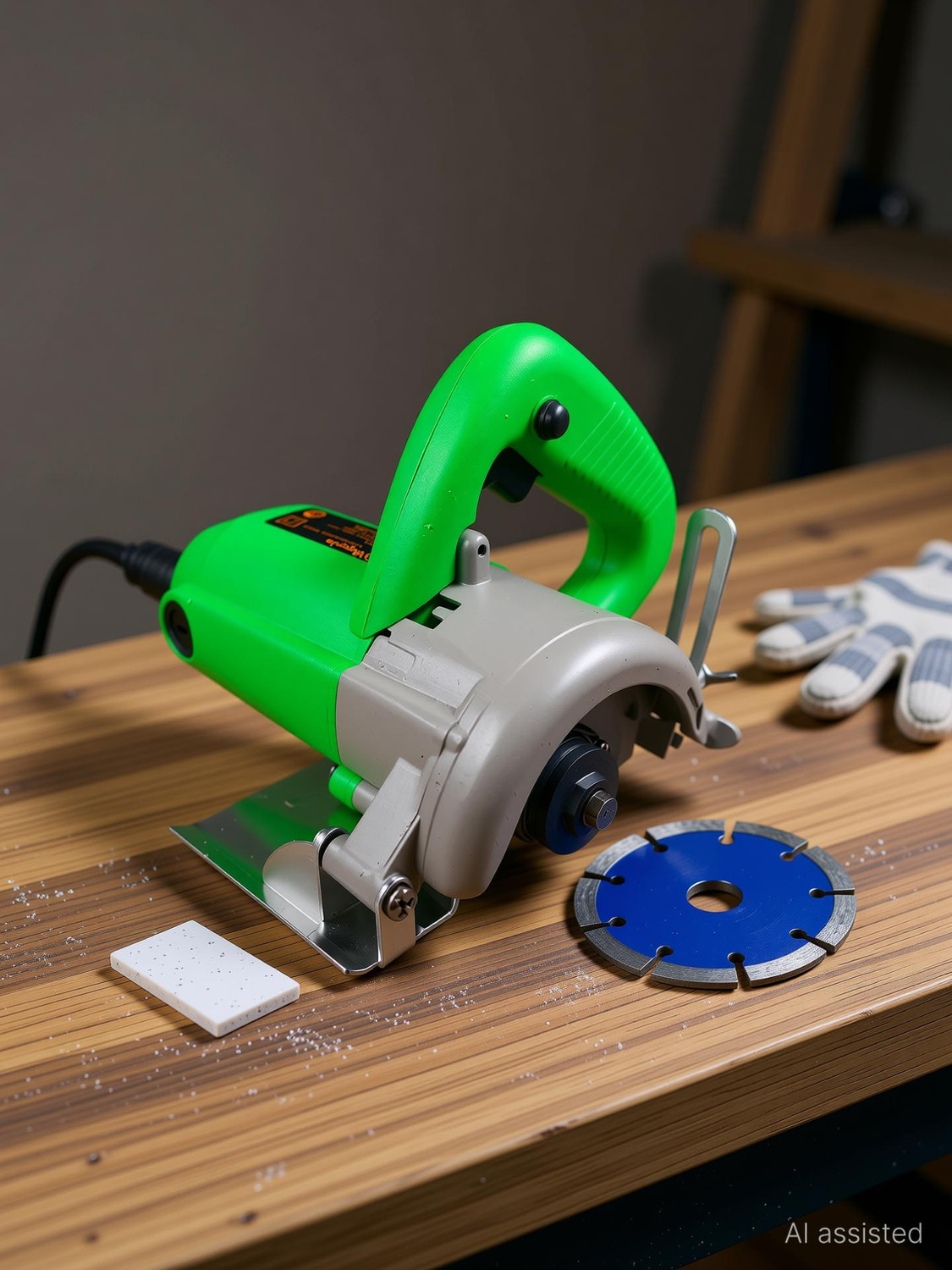 Image of Hillgrove HGTCM3B1M4 Cutting Machine Saw for Tile /Marble /Wood with Depth adjustement Angle Grinder