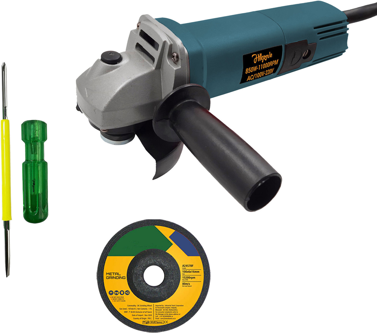 Image of Hillgrove HGCM949M1 4 inchinch Professional High Quality Grinder Machine for Precision Cutting Angle Grinder