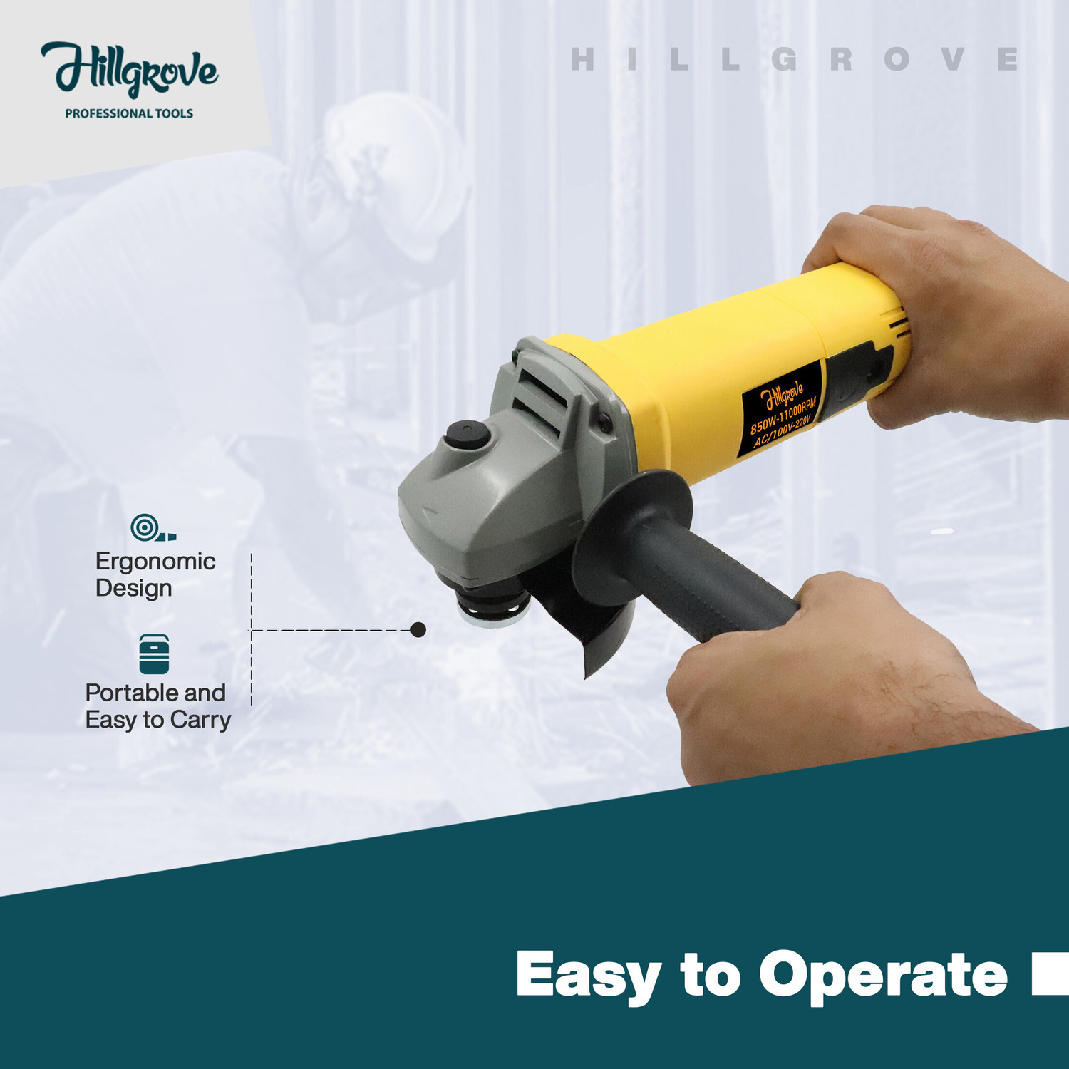 Image of Hillgrove 8016MBa Angle Grinder