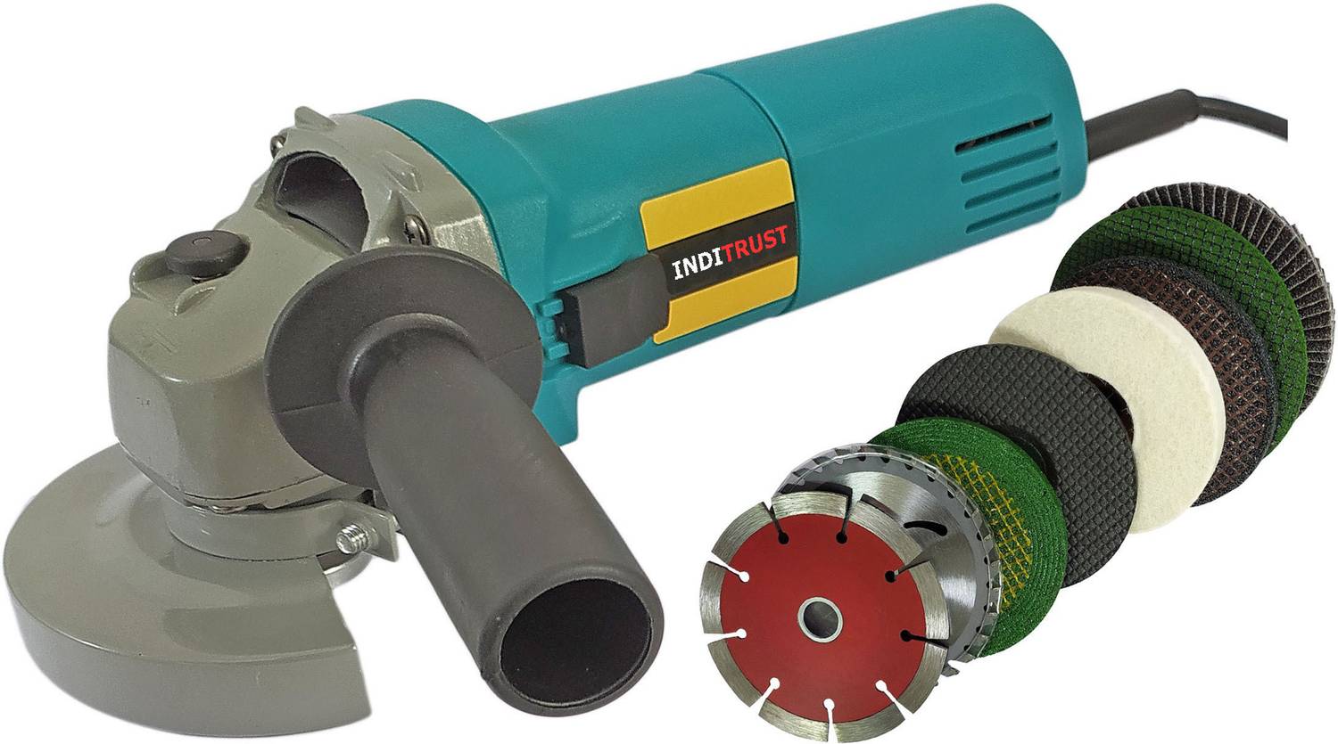 w-inds. PCSC盤　winderlust Inditrust Angle Grinder Machine with 8pc Multi type wheel set