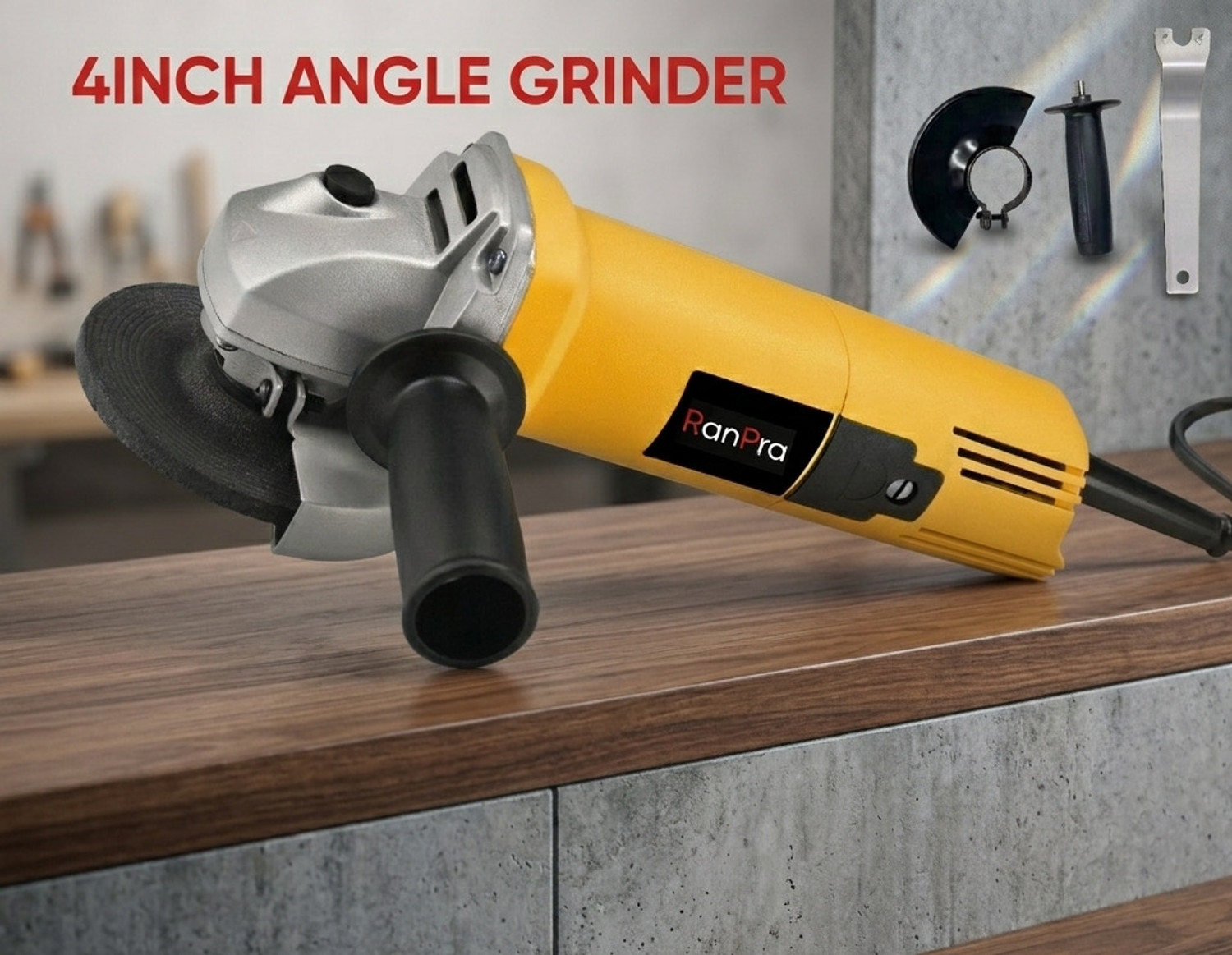 Image of RanPra 801 ANGLE GRINDER 100% COPPER ARMATURE HEAVY DUTY 4INCH /100MM ANGLE GRINDER | Angle Grinder