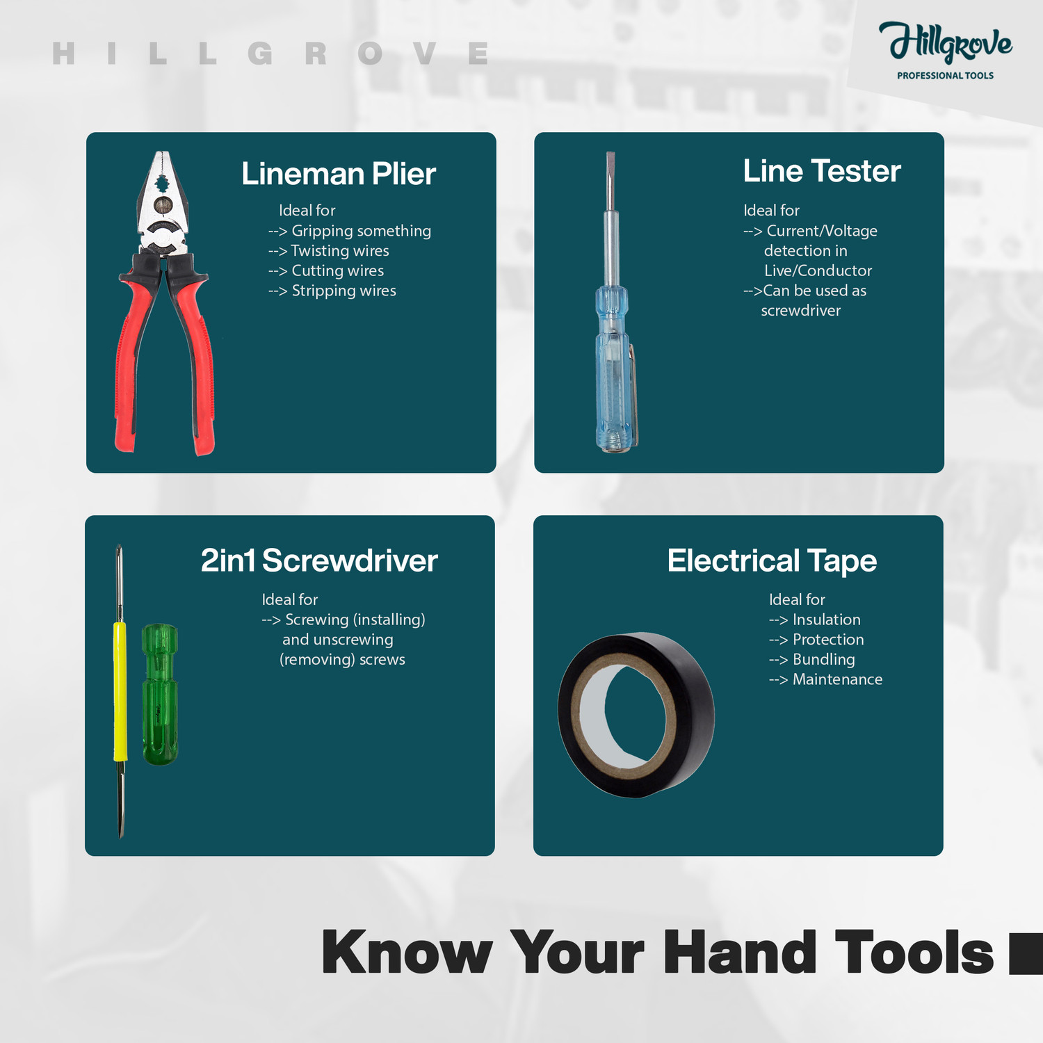 Image of Hillgrove HGCM1396M1 1200W 100% Copper Winding 26mm Rotary Hammer Impact Gun Chipping HGCM1396M1 Hammering Drilling Breaker Drill Machine Kit Set with Angle Grinder Rotary Hammer Drill