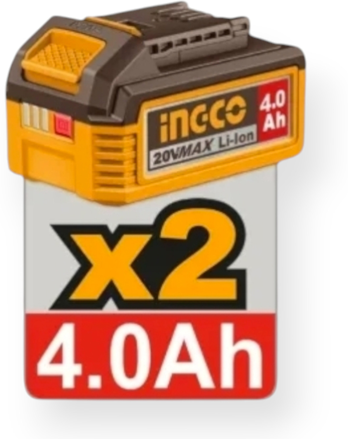 Image of INGCO 900W Cordless Angle Grinder with 2Pcs 4ah Batteries, Fast Charger & Toolbag Angle Grinder