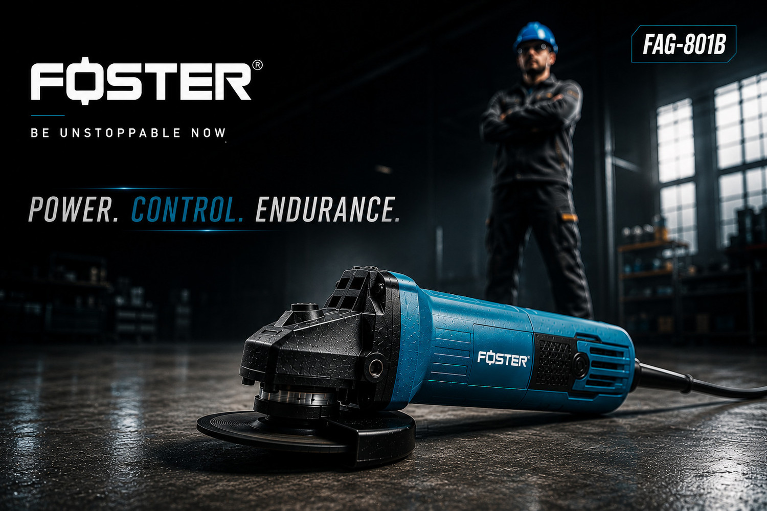 Image of FOSTER FAG-801 Powerful Heavy Duty | 850W Copper Armature | 11000RPM , 4inch | Angle Grinder