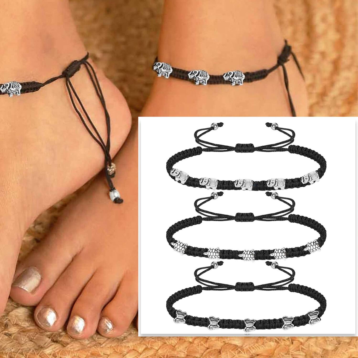 black thread anklet for nazar