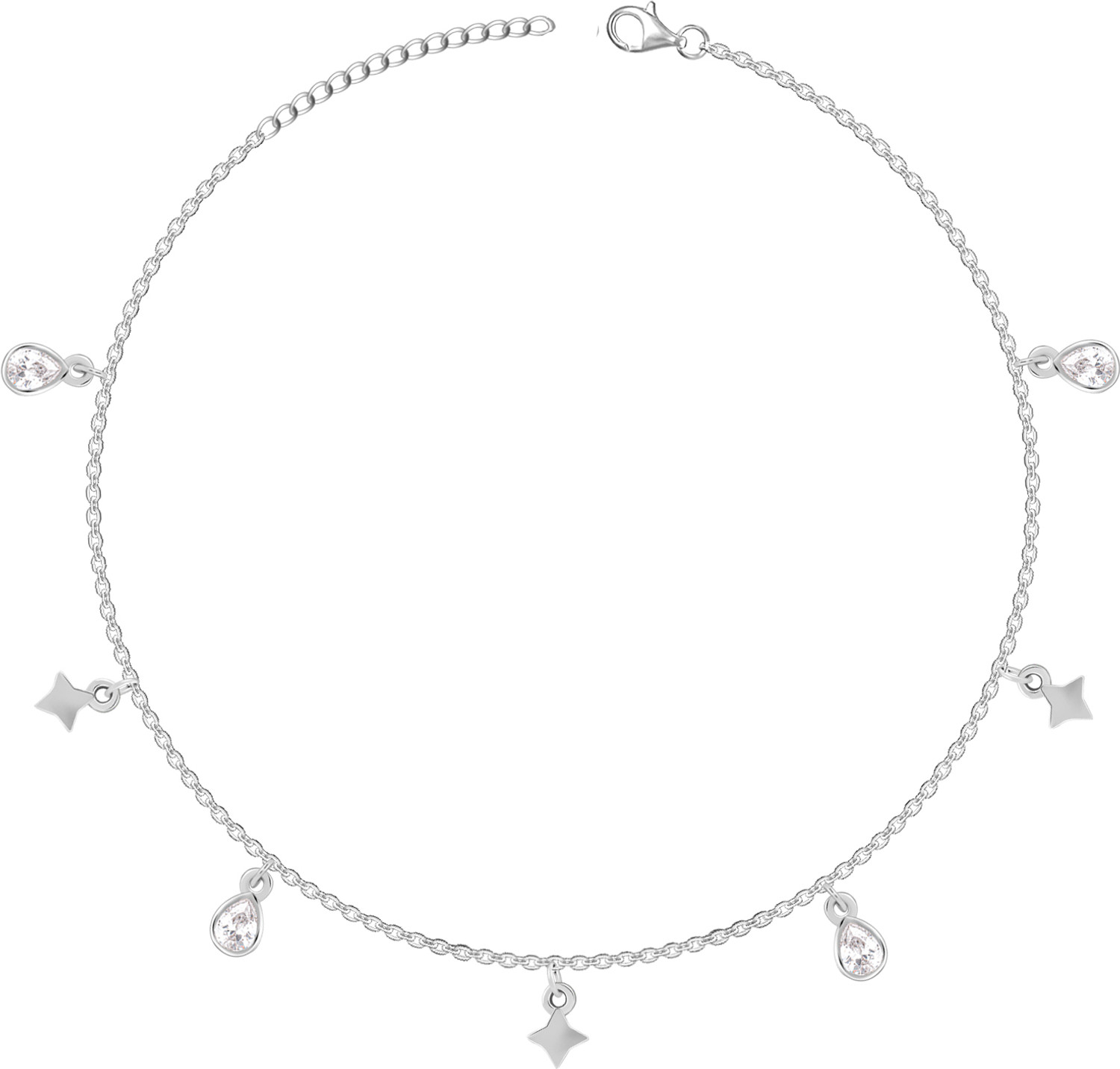 Image of GIVA Sterling Silver Toe Anklet