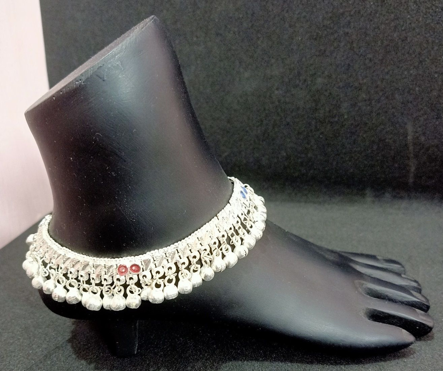 Image of SONU SELECT Heavy bridal trendy design silver plated screw Payal pajeb Alloy Anklet