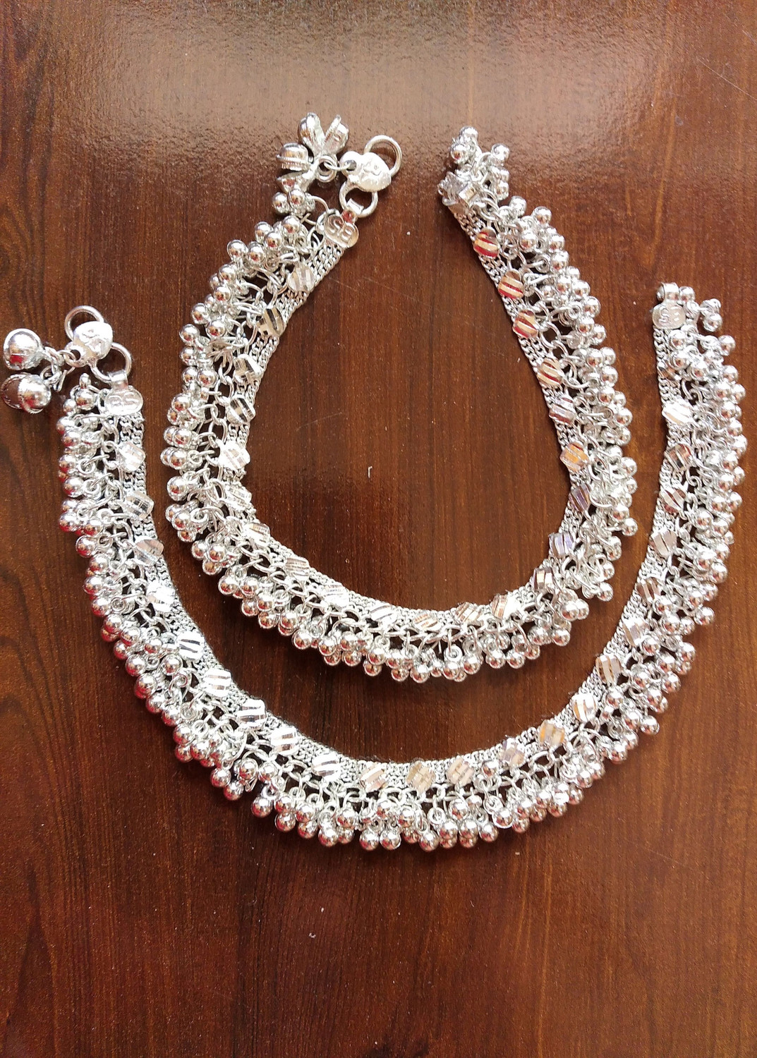 Image of MUKUR Designer Payal Alloy, Silver Anklet