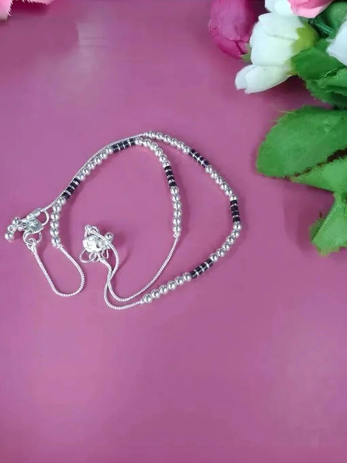 Balasundri Slim Anklets Jhaler Payal Pazeb Bridal Paijan Moti Pajeb Legchain Foot Jewellery Alloy Anklet