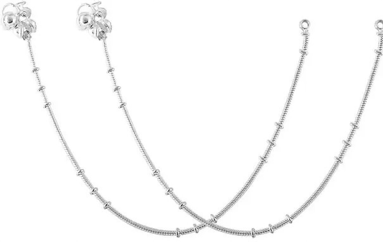 Image of SA Kolusu doted ball Anklet for women in 10.25 inches size Brass Anklet